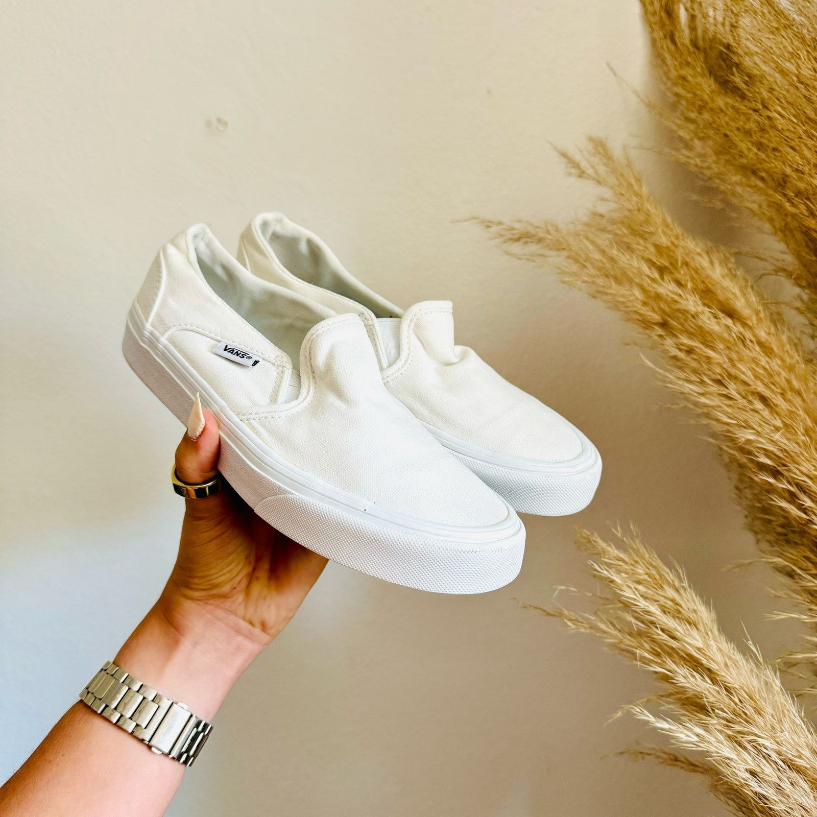 Vans VANS Classic Retro White Slip On Low Top Sneakers Shoes Size US 5.5 / IT 35.5 - 2 Thumbnail