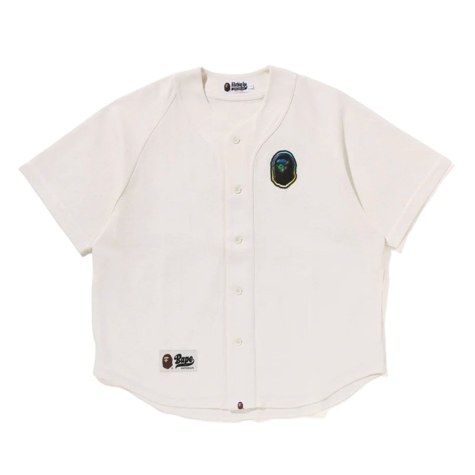 Bape Bape Line Camo S/S White Baseball Jersey Size XXL Size US XXL / EU 58 / 5 - 1 Thumbnail