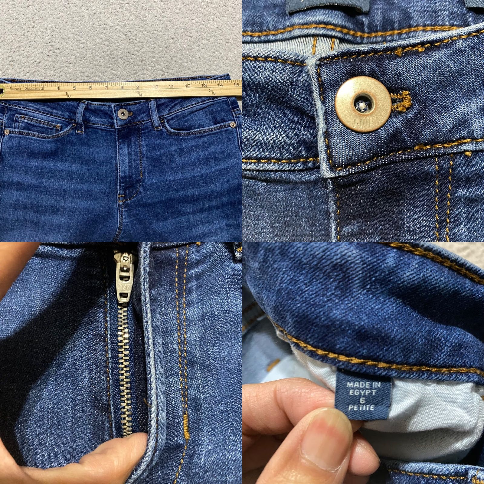 J. Jill J. Jill Jeans Womens 6P Petites Blue Denim Straight Mid Rise Medium Wash Size 28" / US 6 / IT 42 - 8 Thumbnail