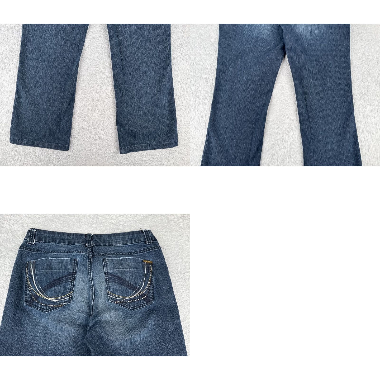DKNY DKNY Jeans Women Bootcut Denim 30 Blue Mid Rise 30x26 Cotton Blend Pocket 5-Pocket Style Regular Size 30" / US 8 / IT 44 - 10 Thumbnail