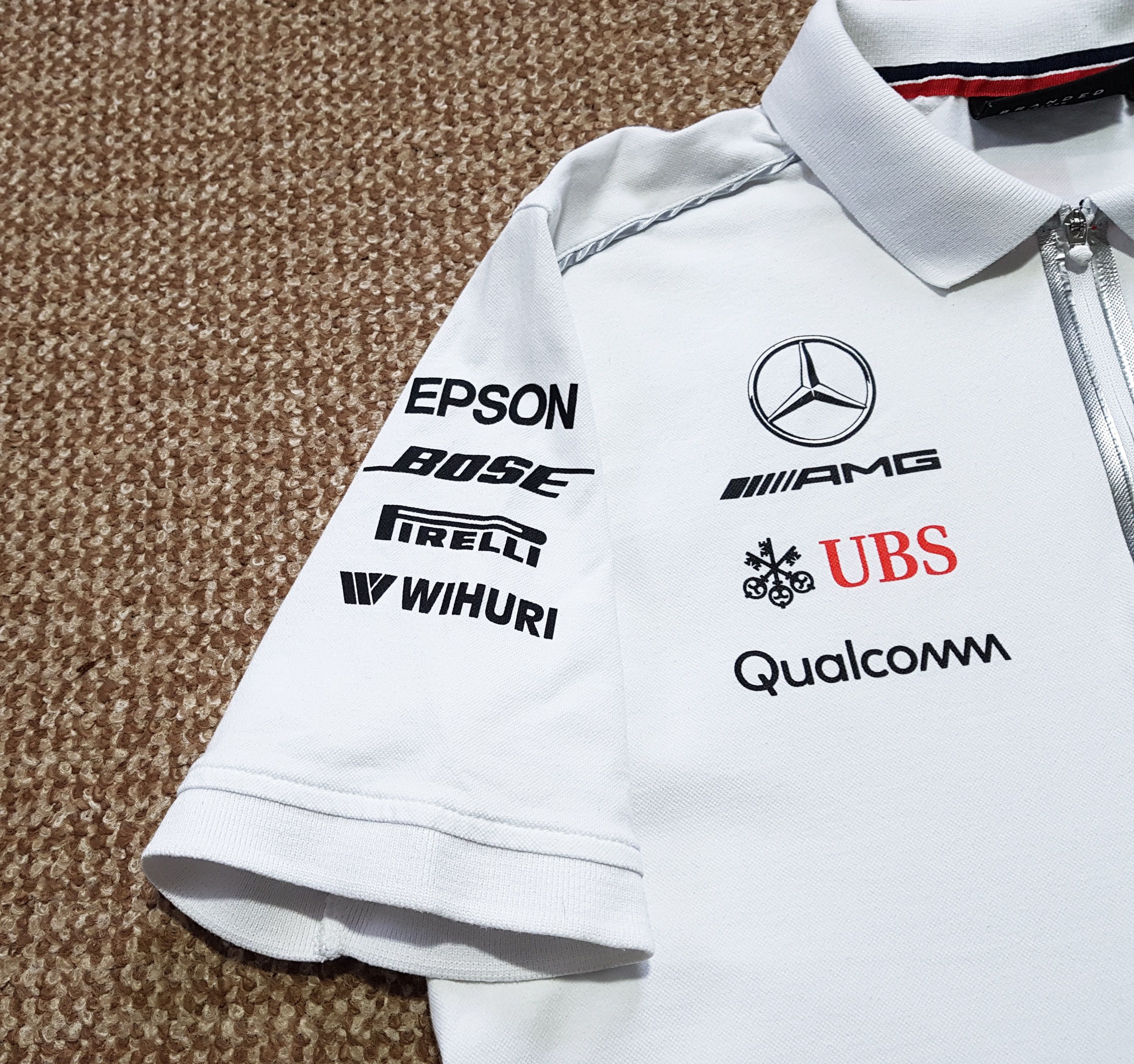Formula 1 Mercedes AMG Petronas F1 Team Polo Shirt Qualcomm Bose sz M Size US M / EU 48-50 / 2 - 4 Thumbnail