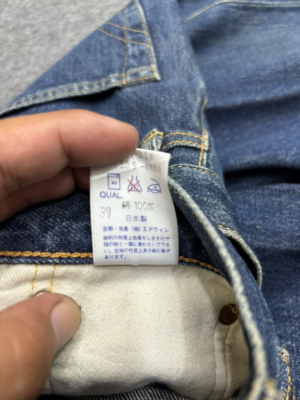 Edwin 💥Selvedge💥Vintage Edwin 505 Wide Selvedge Denim F616 Size US 29 - 19 Thumbnail