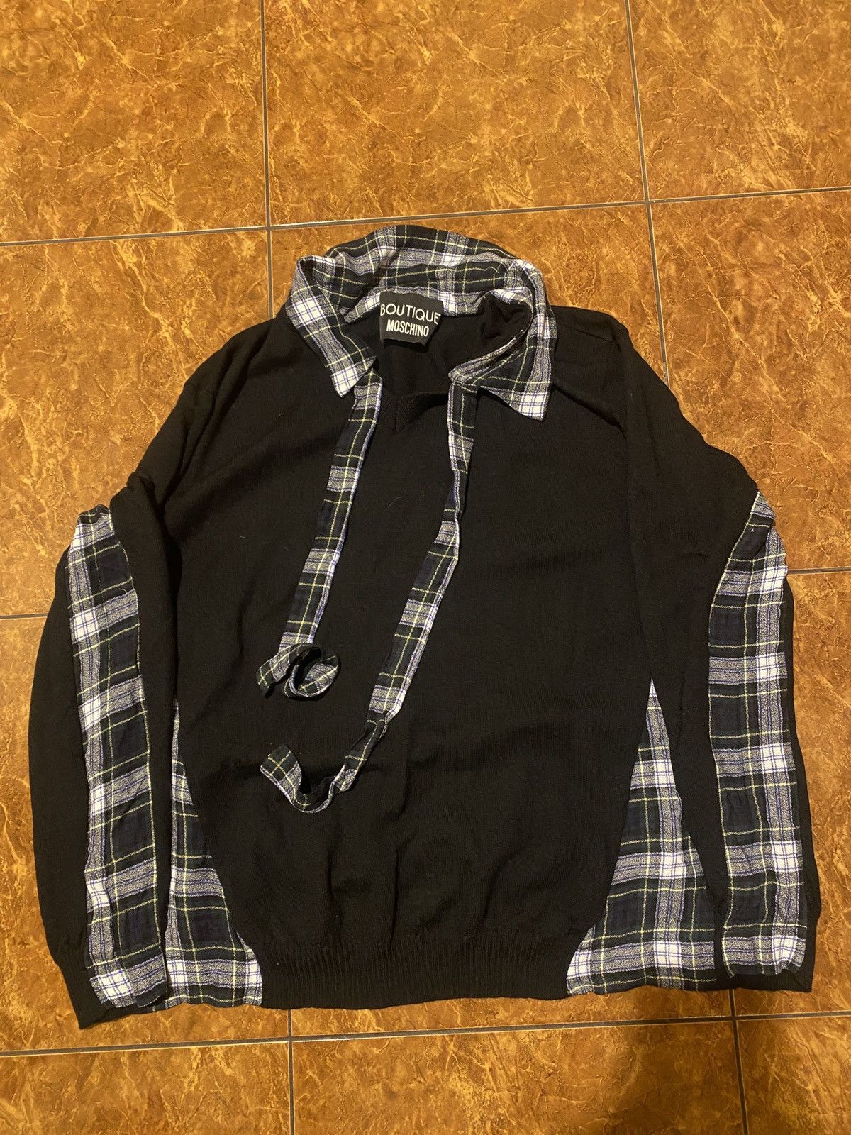 Moschino Luxury Moschino boutique Knitwear with flanel shirt Size M / US 6-8 / IT 42-44 - 1 Thumbnail