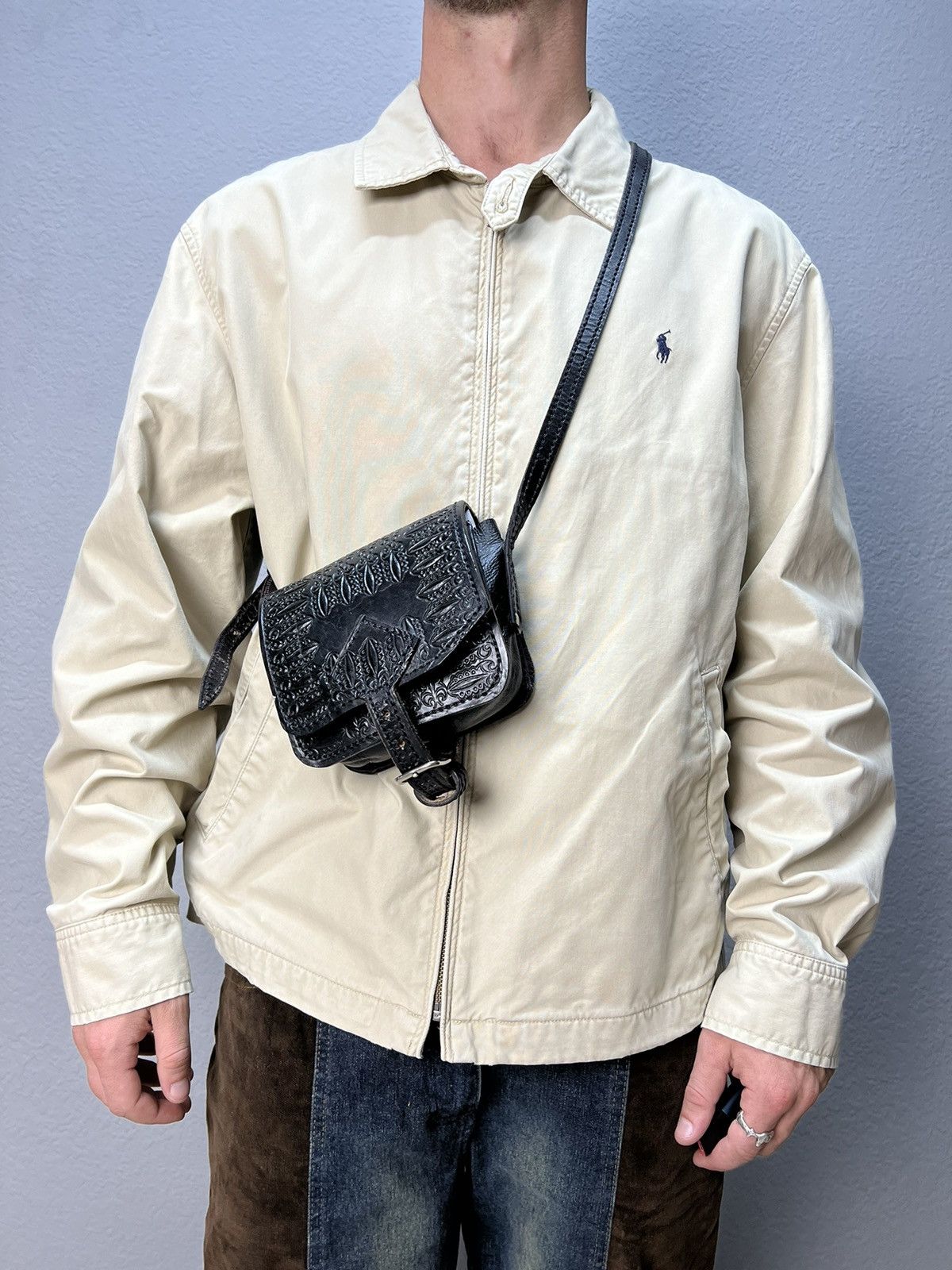 Japanese Brand VINTAGE Y2K LEATHER LGB STYLE KMRII LEATHER BAG Size ONE SIZE - 6 Thumbnail