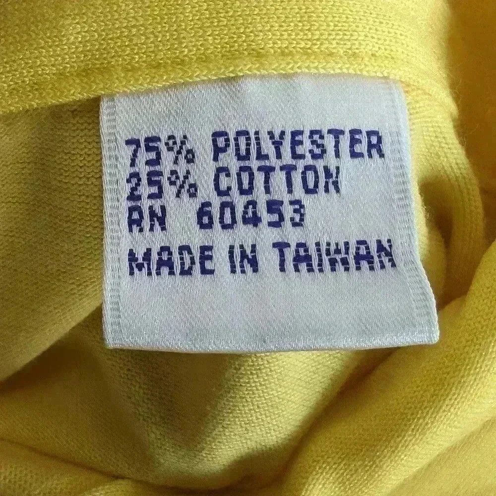 Designer Polo Shirt Yellow Trim Fit Mens Large 75% Polyester 25% Co Size US L / EU 52-54 / 3 - 3 Thumbnail