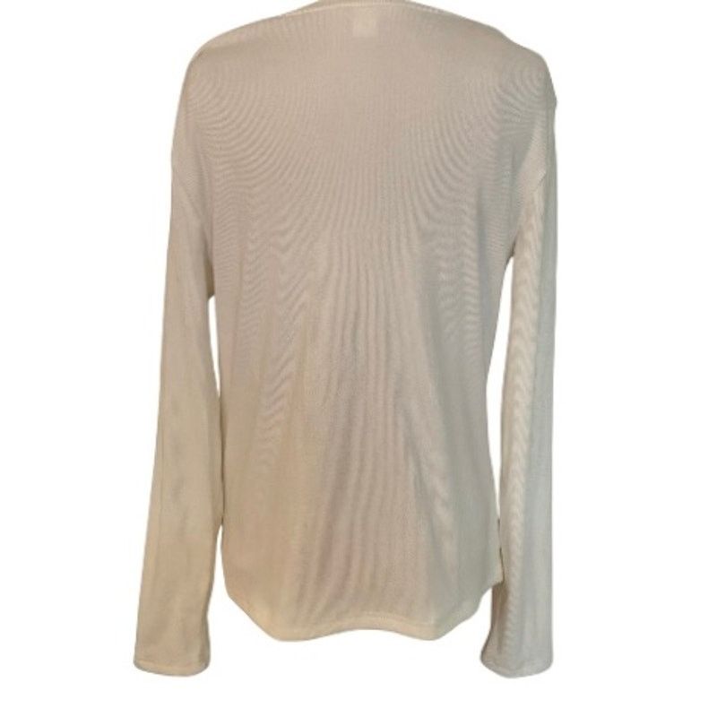 Other Soft Ivory ribbed womens cardigan New lightweight sweater Size XL / US 12-14 / IT 48-50 - 2 Thumbnail