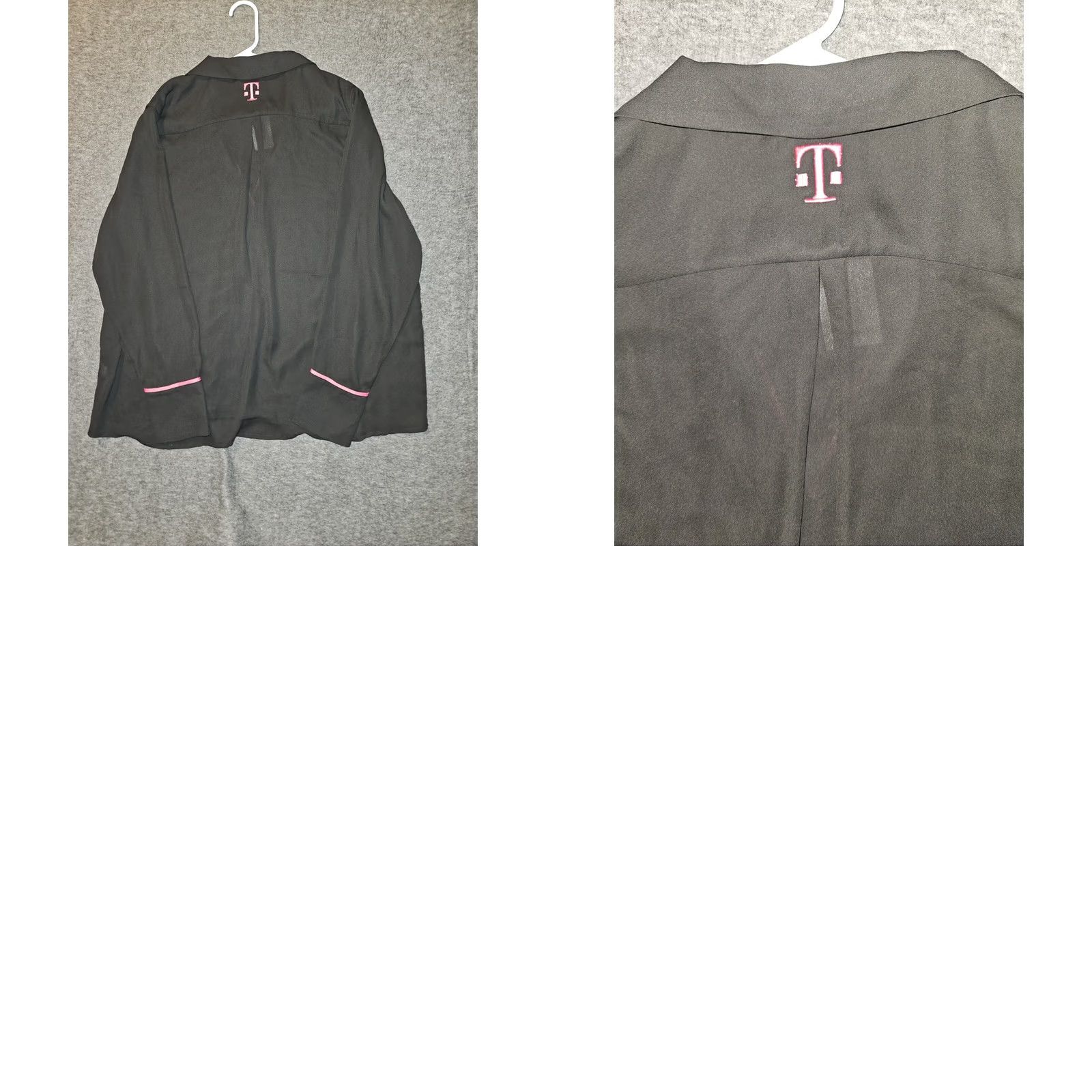 Vintage VINTAGE T-Mobile Magenta Gear Blouse NWT Women's 2XL Black Sheer Tunic V-Neck Size XXL / US 16-18 / IT 52-54 - 8 Thumbnail