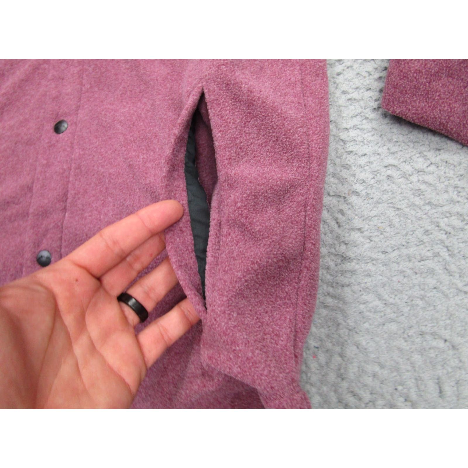 Vintage Passenger Jacket Mens Small Purple Fleece Lined Snap Front Shirt Jacket Casual Size US S / EU 44-46 / 1 - 7 Thumbnail