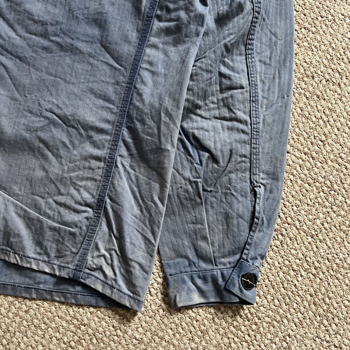 Vintage German sun faded washed works chore herringbone jacket Size US L / EU 52-54 / 3 - 12 Thumbnail