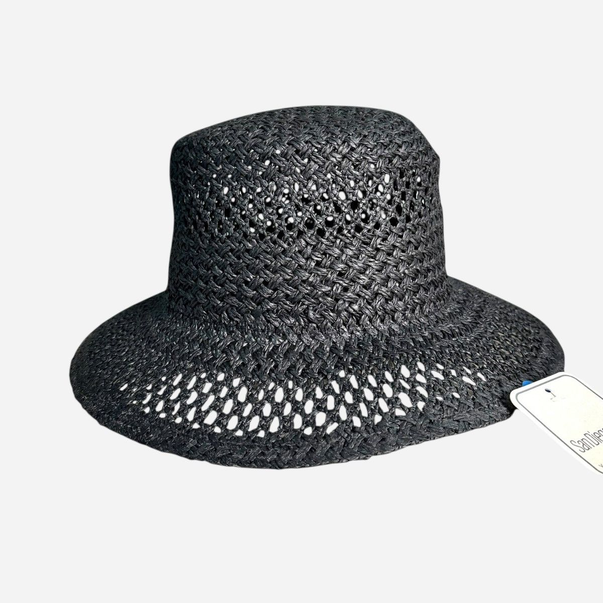 Other San Diego Hat Company Women’s Open Weave Black Bucket Hat Size ONE SIZE - 2 Thumbnail
