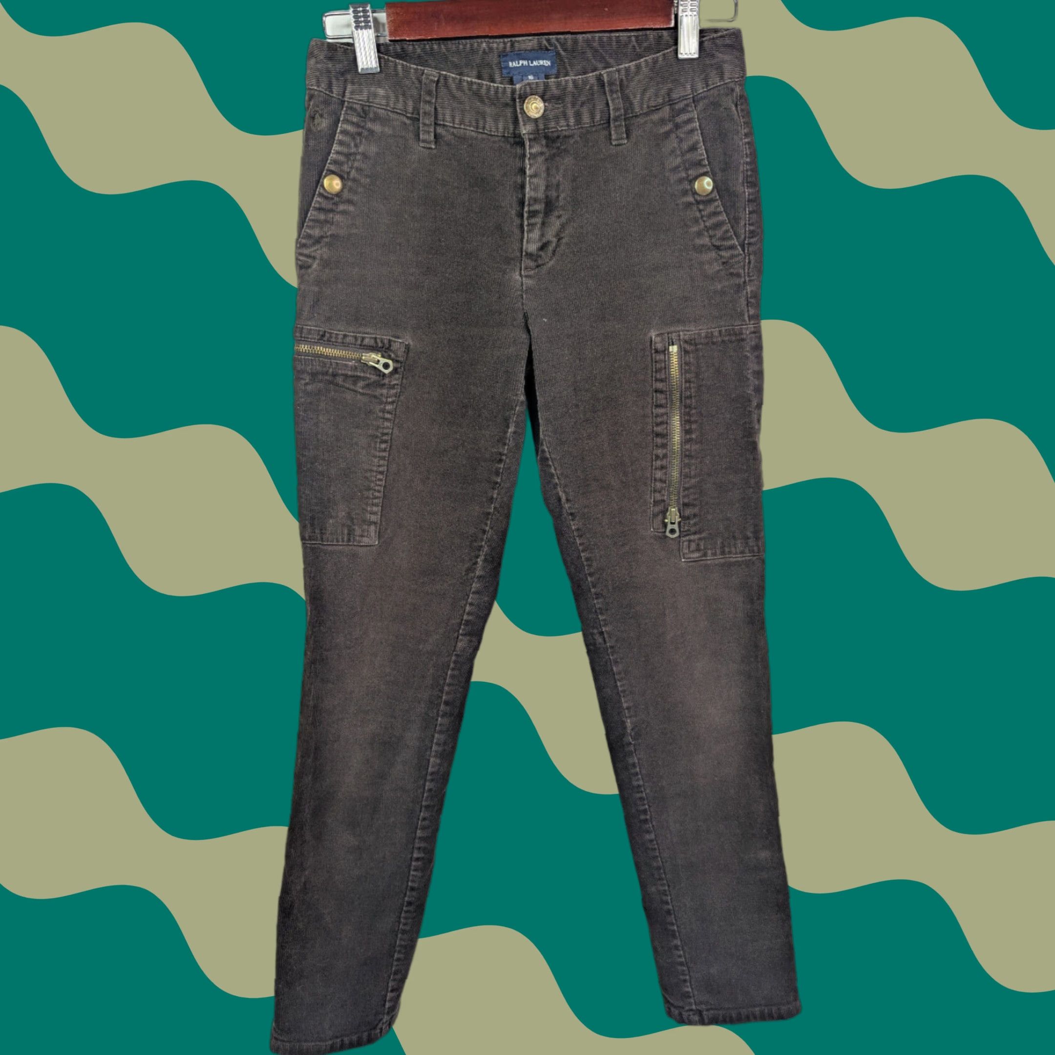 Ralph Lauren Ralph Lauren Pants Girls Brown Corduroy Cargo Style Size 16 Ankle Length Size 38" / US 16 / IT 52 - 1 Thumbnail