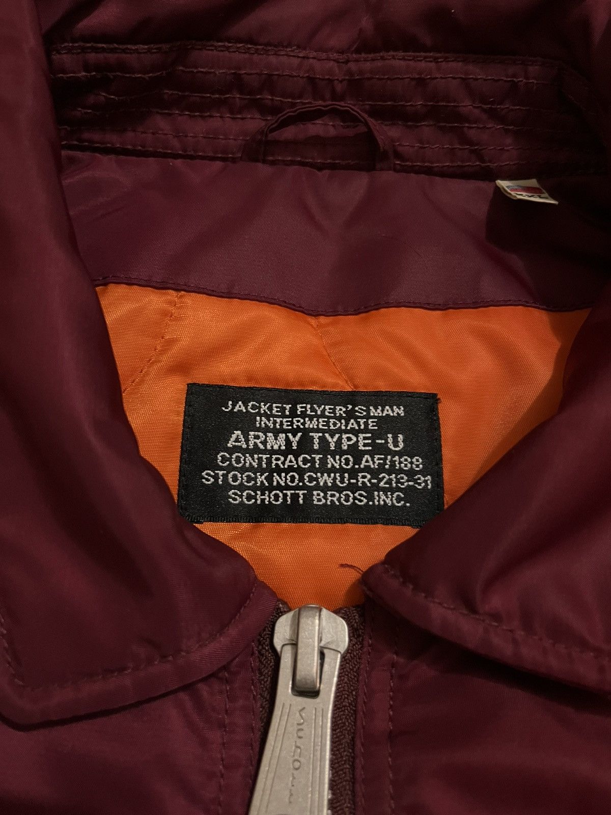 Schott × Vintage Schott cropped fit bomber ma-2 jacket vintage 90s Size US XL / EU 56 / 4 - 3 Thumbnail