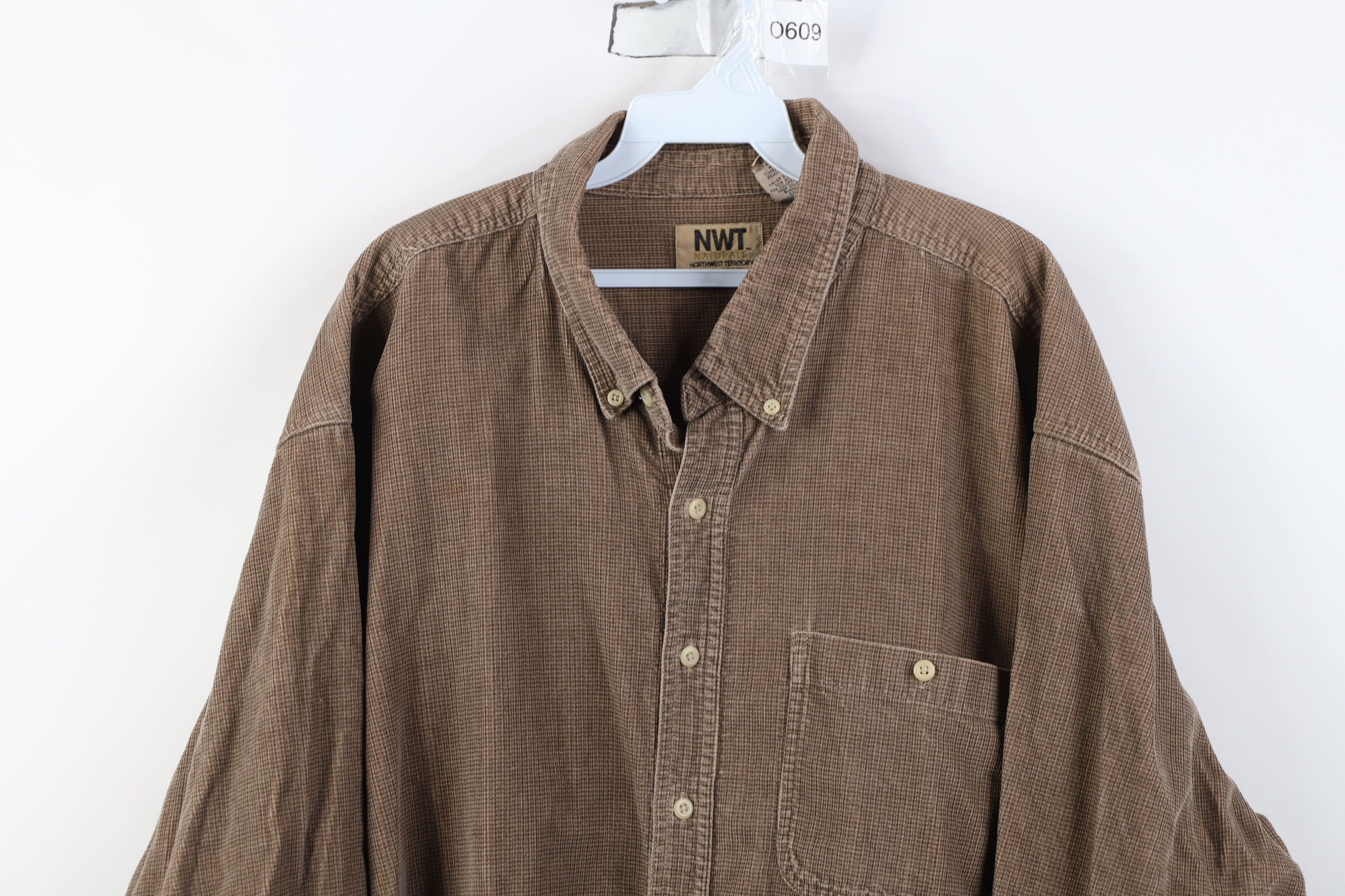 Vintage Vintage 90s Streetwear Collared Button Down Shirt Brown Size US XXL / EU 58 / 5 - 2 Thumbnail
