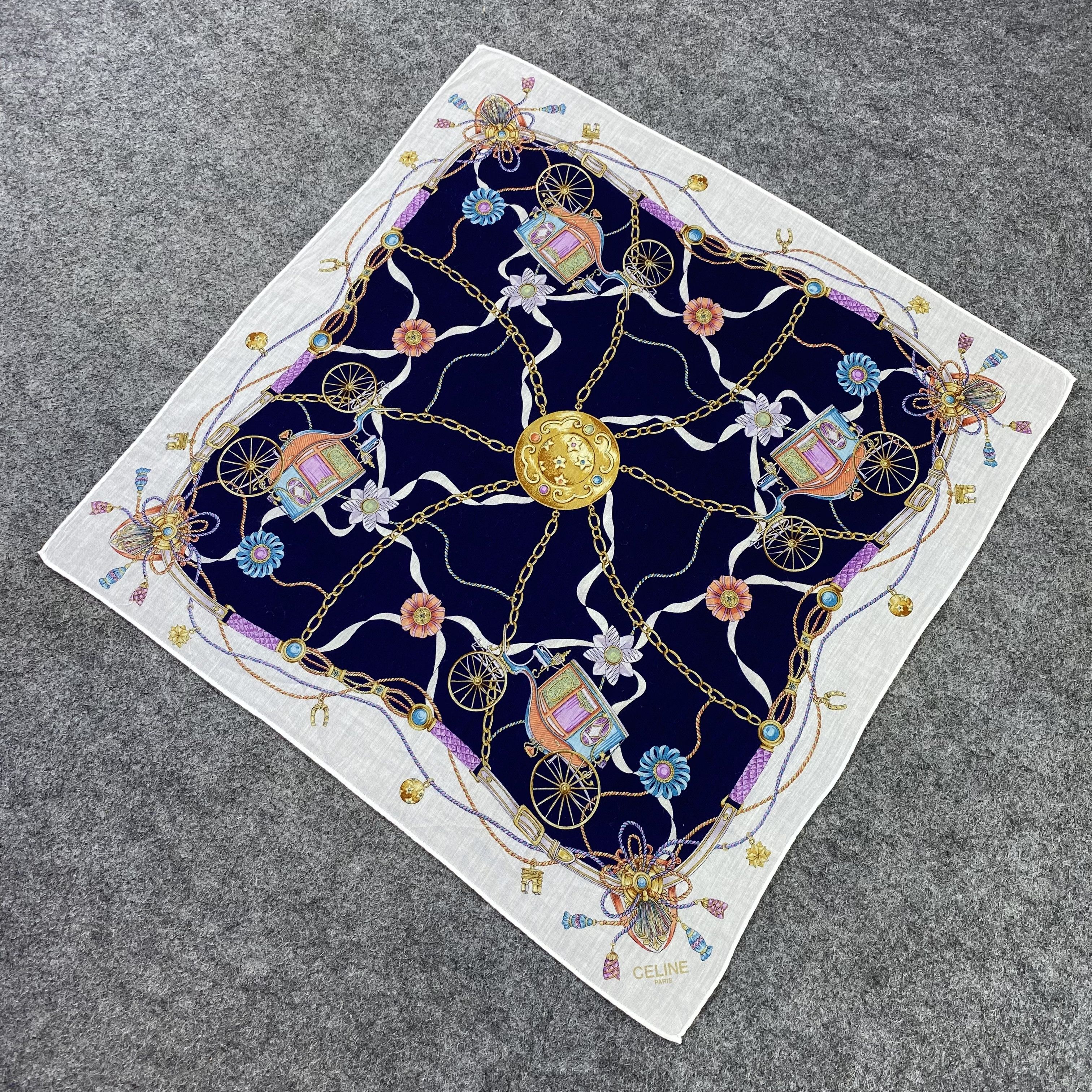 Celine × Vintage Celine Handkerchief / Bandana / Neckerchief / Headscarf-B952 Size ONE SIZE - 4 Thumbnail