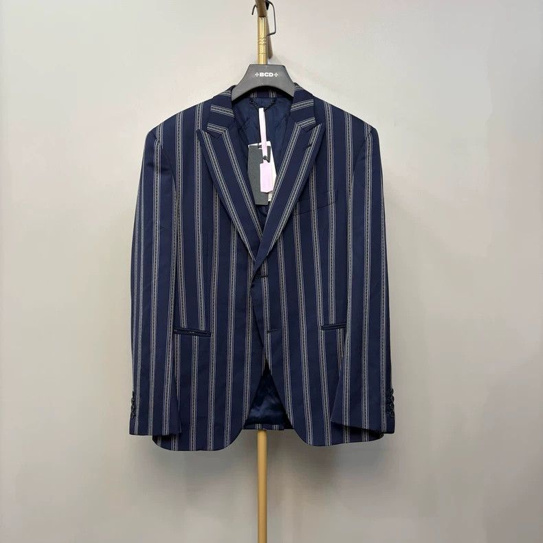Louis Vuitton Louis Vuitton Striped Suit Jacket Size 54 Size US L / EU 52-54 / 3 - 1 Thumbnail