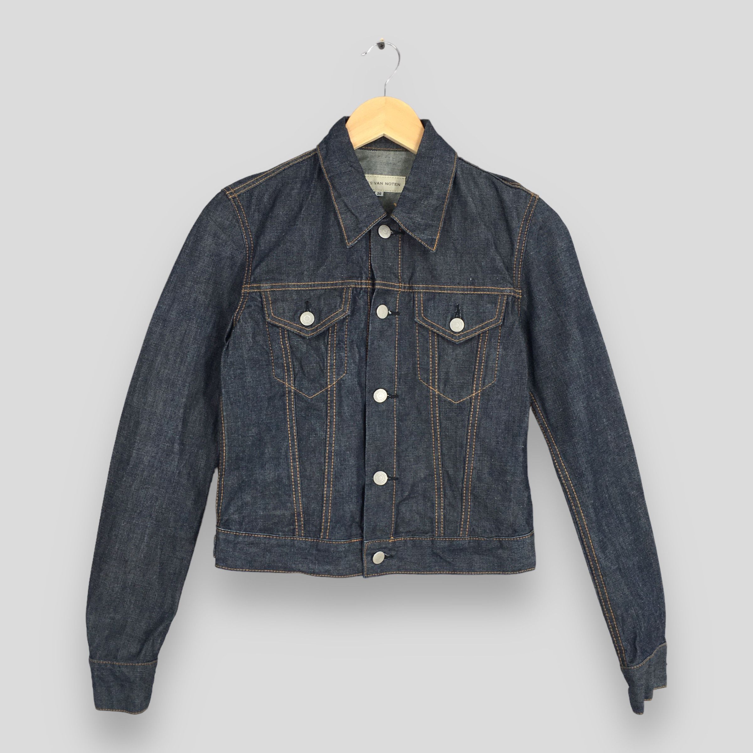 Designer × Dries Van Noten Vintage Dries Van Noten Ladies Denim Trucker Jacket XSmall Size XS / US 0-2 / IT 36-38 - 1 Thumbnail