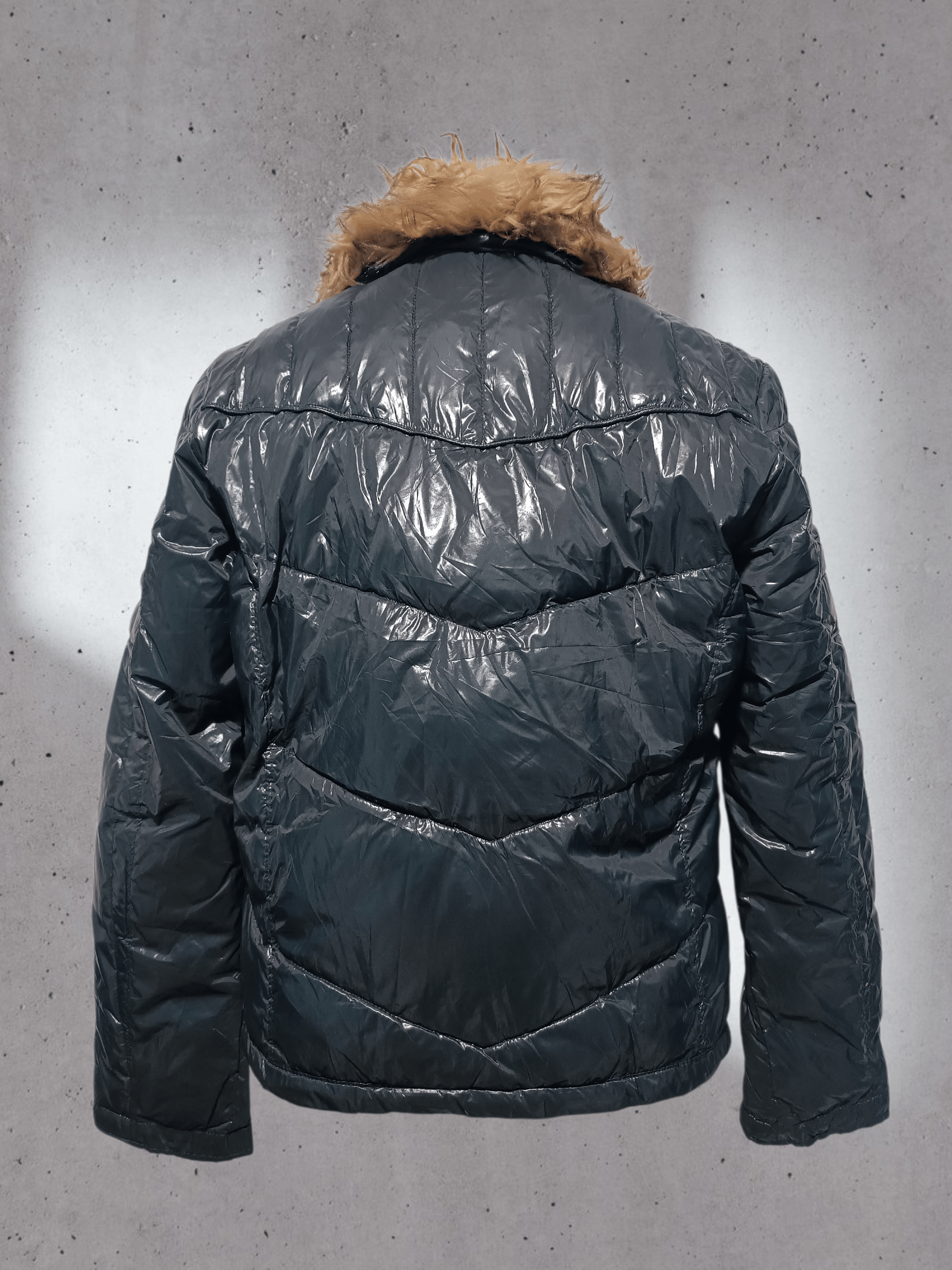 Japanese Archive Biker Fur Collar Puffer Down Jacket