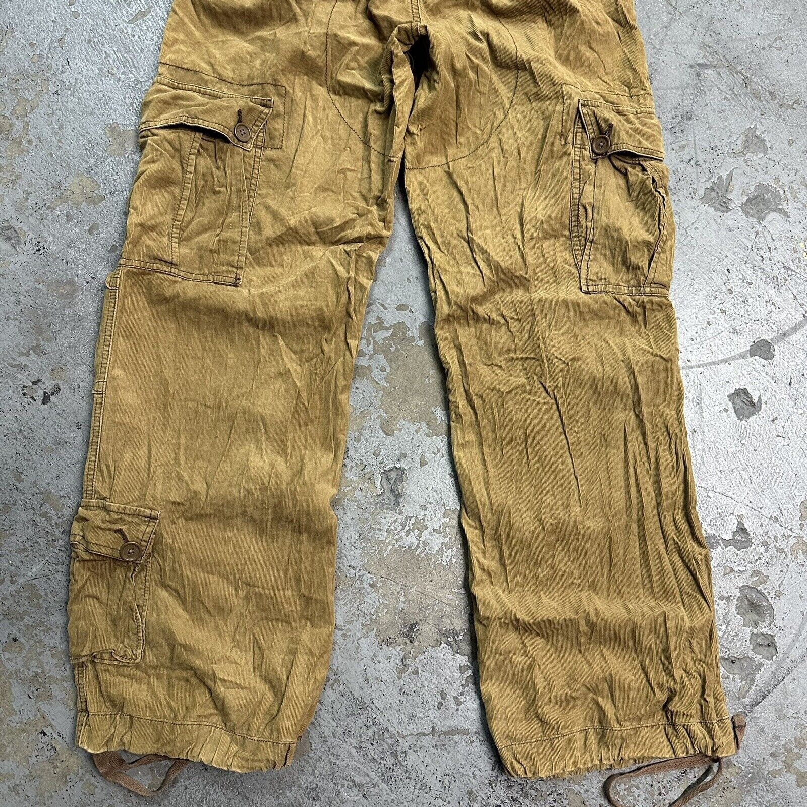 Abercrombie & Fitch × Vintage Vintage Y2K Abercrombie Corduroy Cargo Paratrooper Pants Size 32" / US 10 / IT 46 - 6 Thumbnail