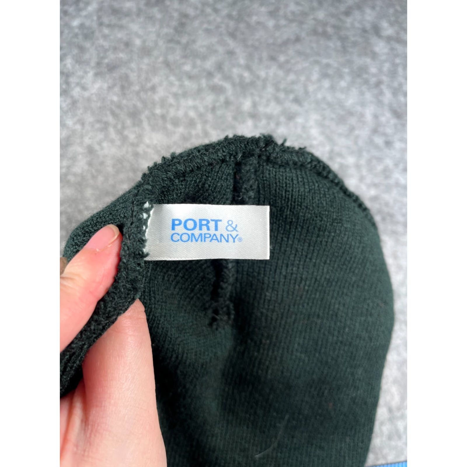Port & Company VINTAGE University Of Wyoming Department of English Beanie Toque Adult OS Green Acrylic Size ONE SIZE - 7 Thumbnail