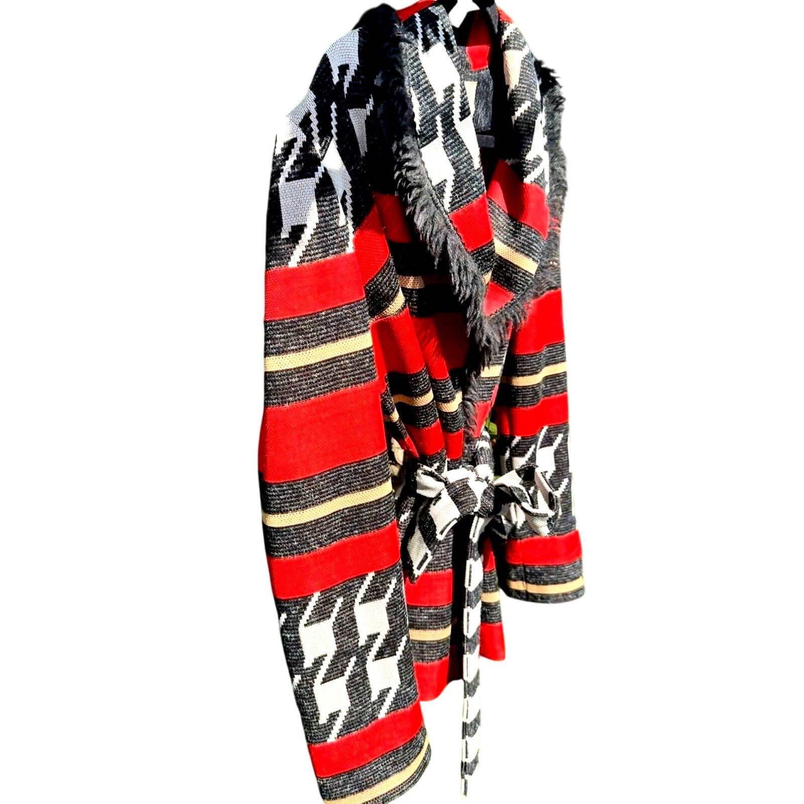Vintage Vintage 60s Alfred Weber Geometric Tie Waist Trench Size M / US 6-8 / IT 42-44 - 4 Thumbnail