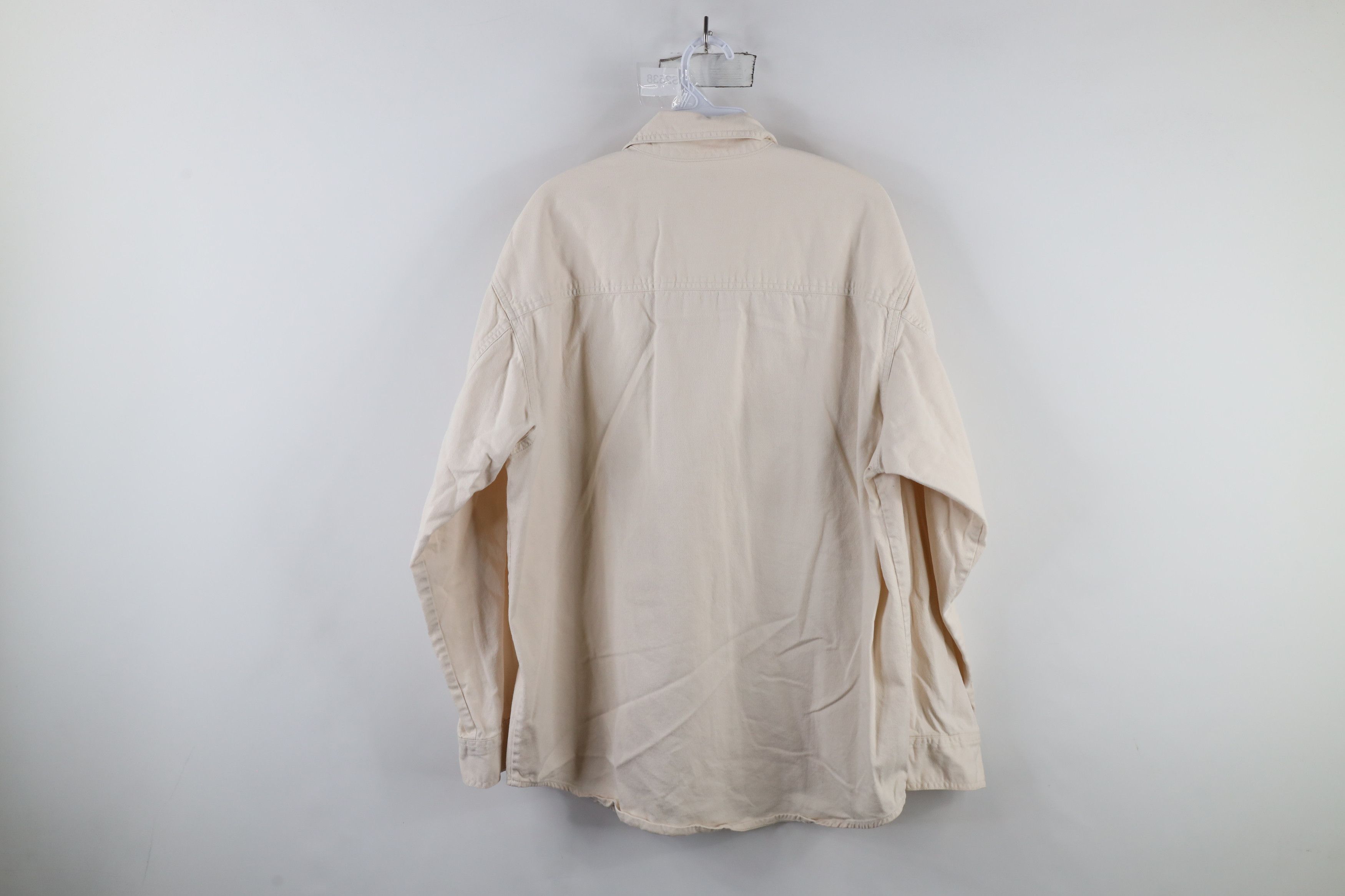 Levi's × Vintage Vintage Y2K 2003 Levis Collared Button Shirt Cream Cotton Size US M / EU 48-50 / 2 - 11 Thumbnail