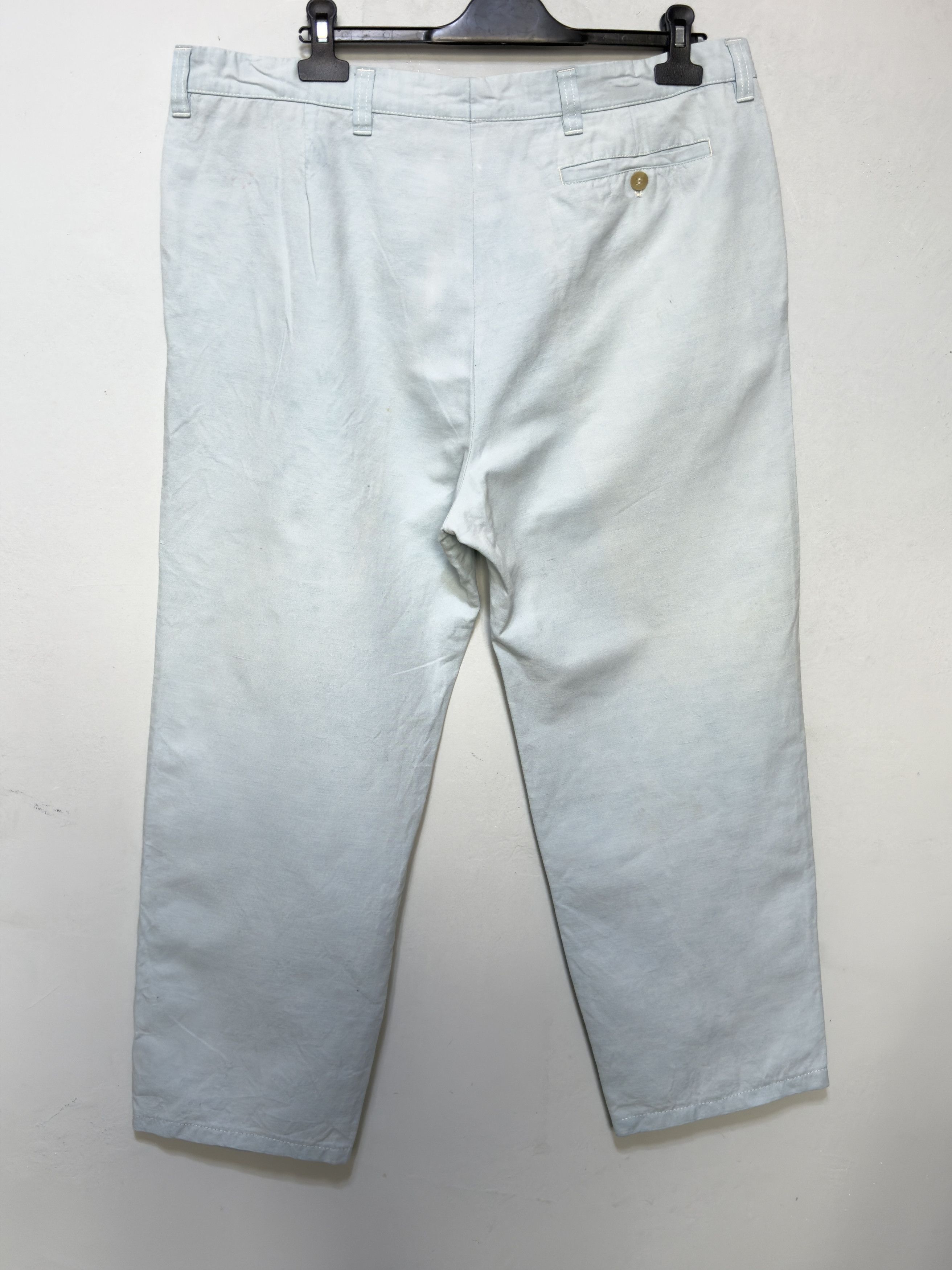 Burberry 🔥Babyblue Burberry light pants cotton and linen size 36 Size US 36 / EU 52 - 6 Thumbnail