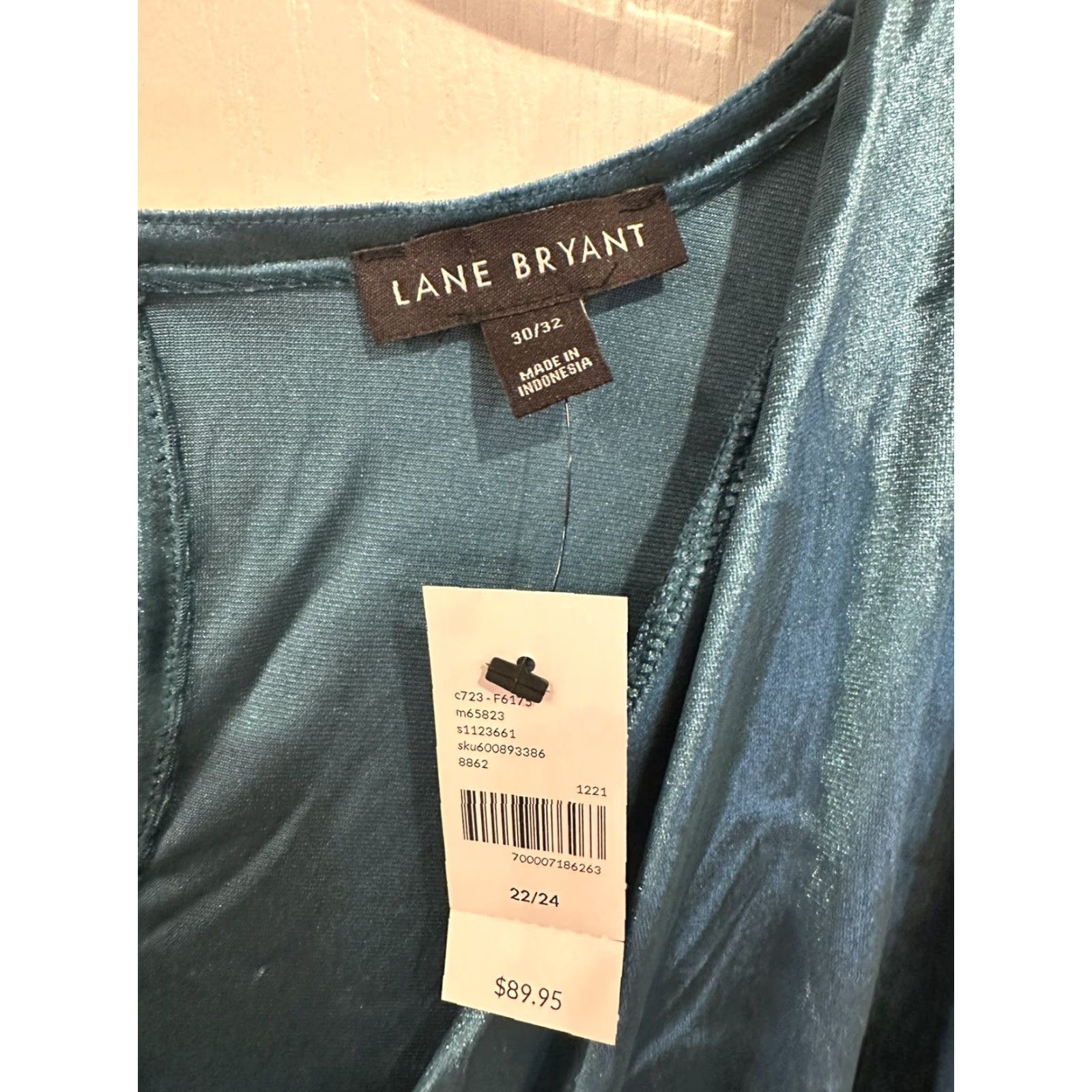 Vintage Lane Bryant Dress Midi Velvet Asymmetric Hem Women Plus 32 Teal Velvet Midi Dress 32 Womens Plus Size Size XXS / US 00 / IT 34 - 2 Thumbnail
