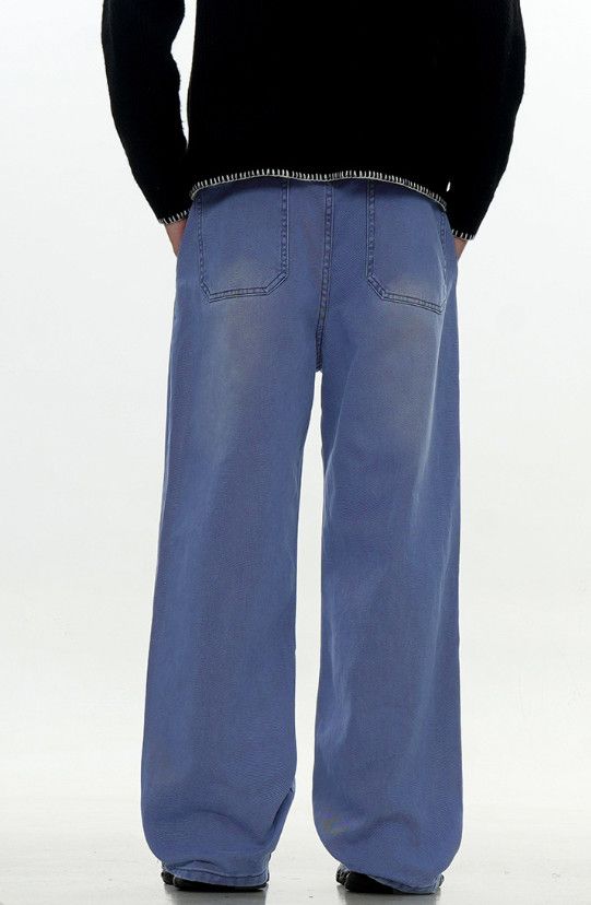 Japanese Brand American retro straight leg men's loose casual washed jeans Size US 32 / EU 48 - 4 Thumbnail
