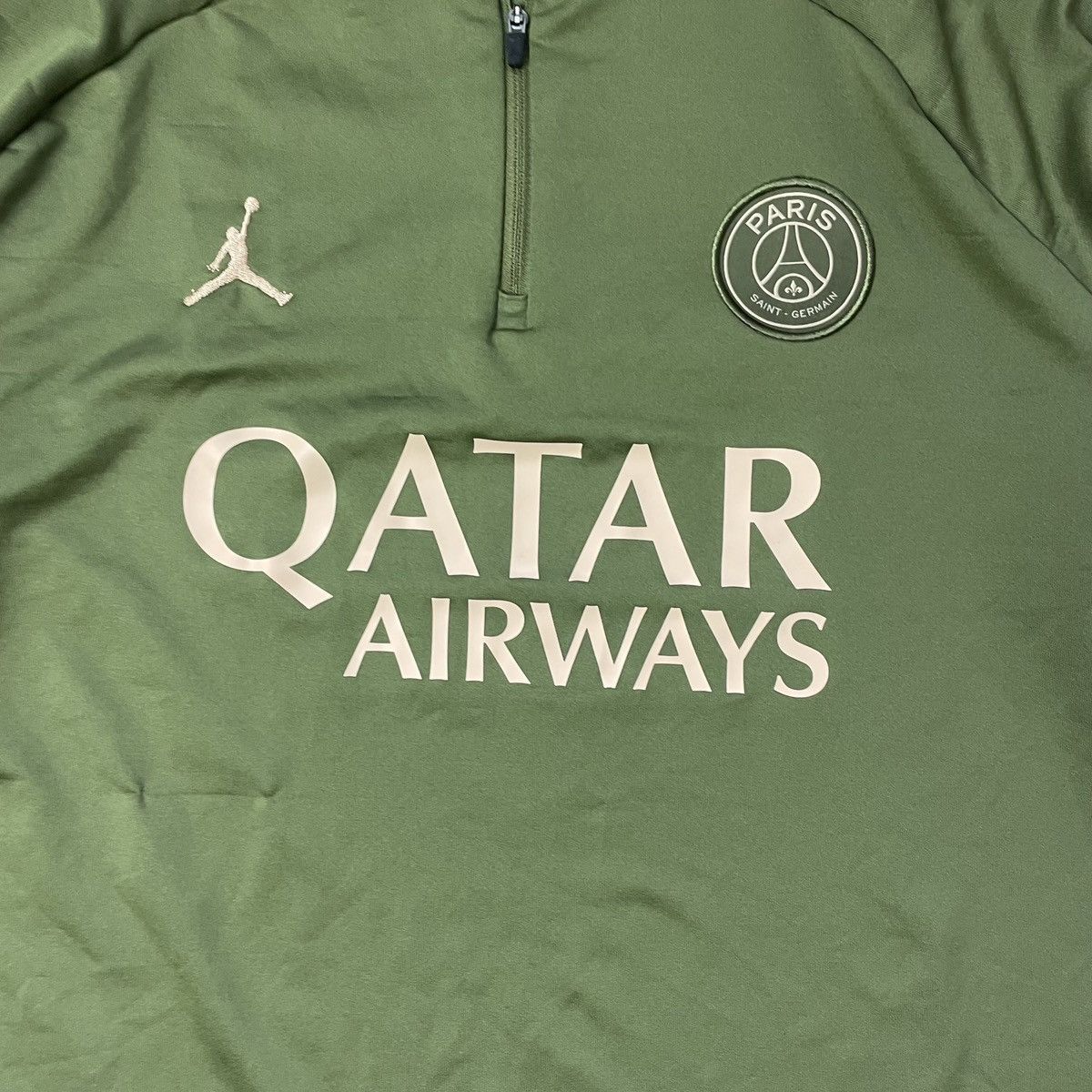 Jordan Brand PSG Jordan 2024 Drill training shirt green top blockecore Size US L / EU 52-54 / 3 - 4 Thumbnail