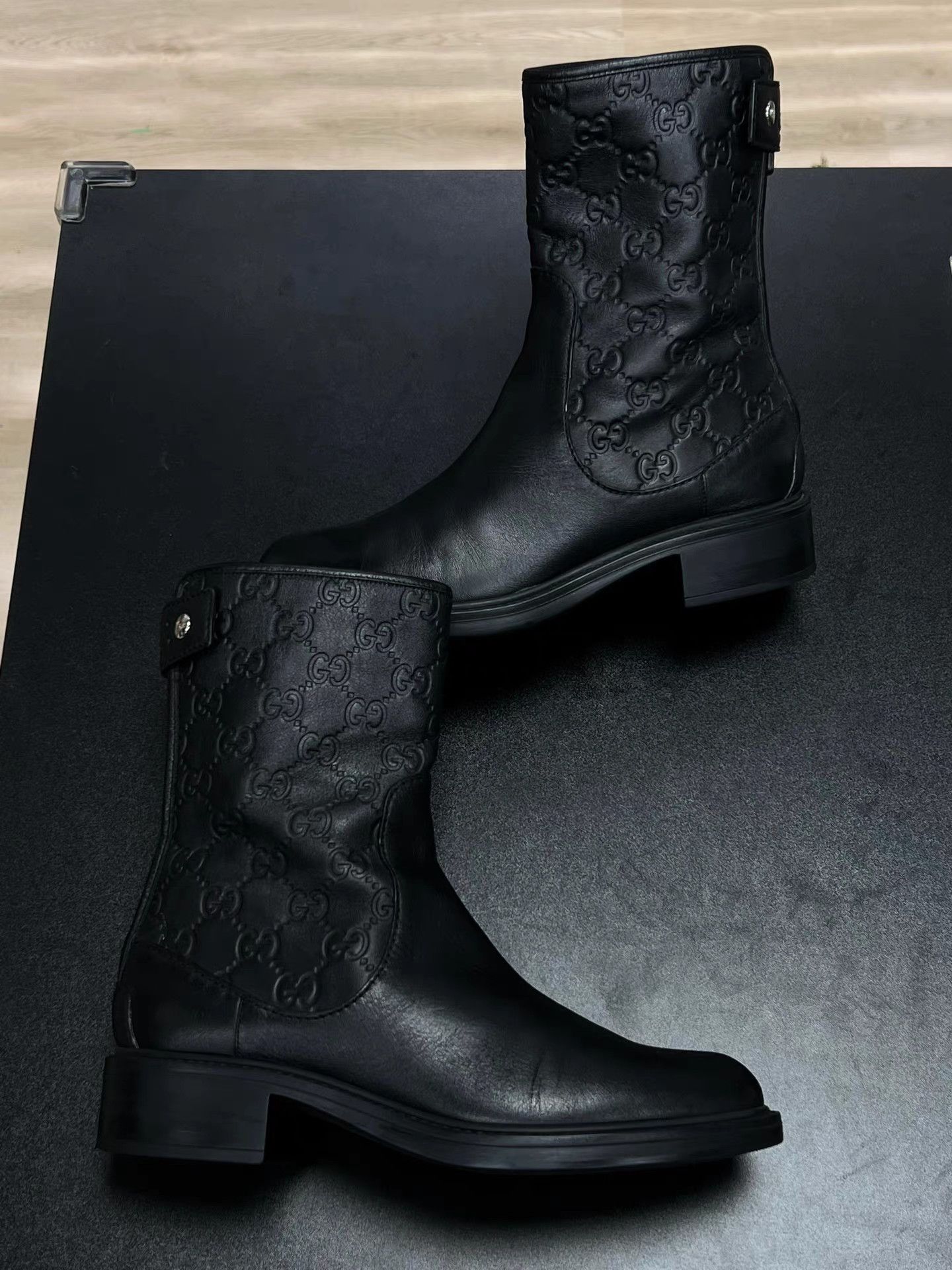 Gucci GUCCI Leather Jacquard Ankle Boots K15 Size US 6 / IT 36 - 4 Thumbnail