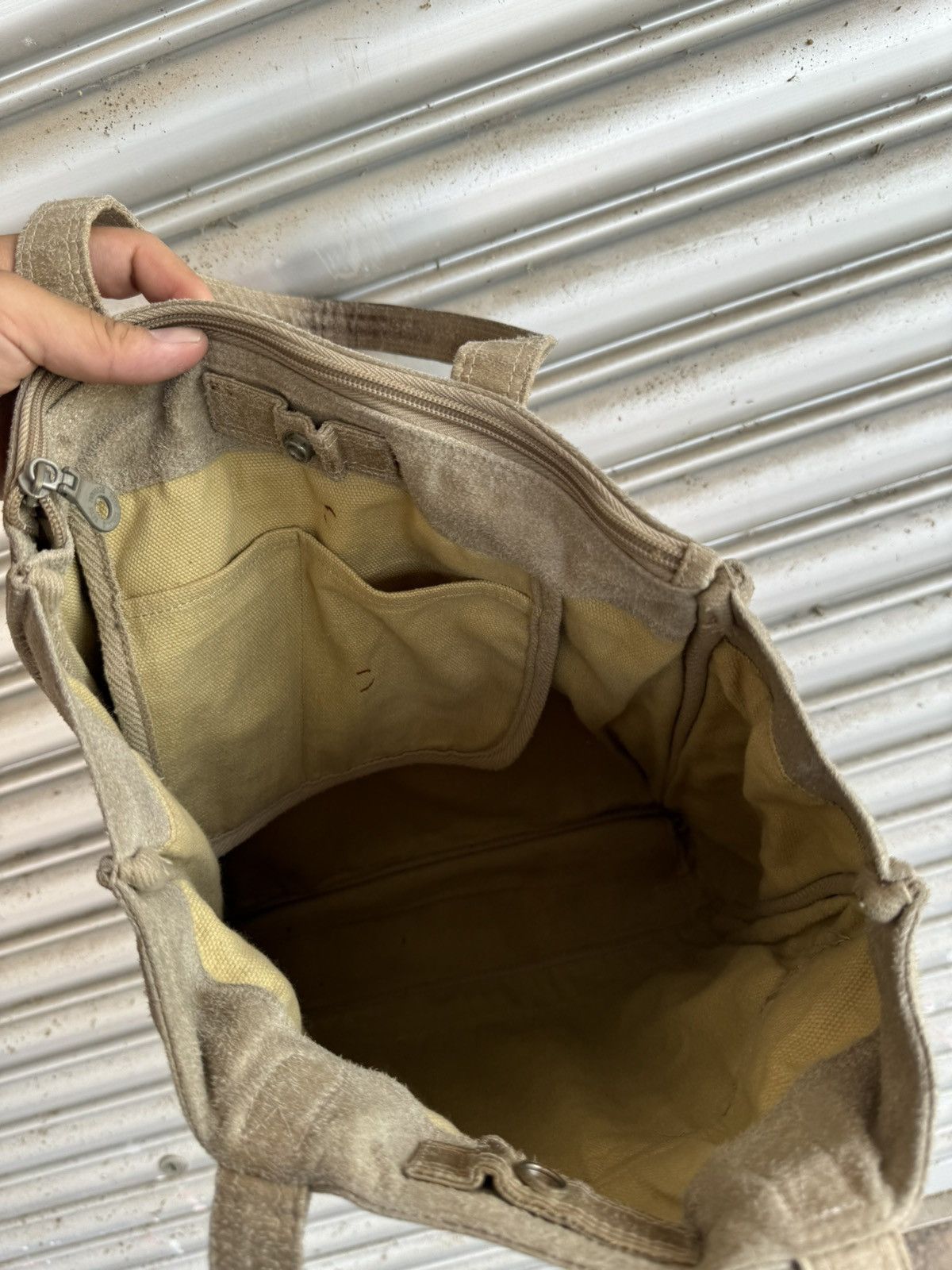 Designer × Tete Homme Tete Homme suede leather tote bag Size ONE SIZE - 6 Thumbnail