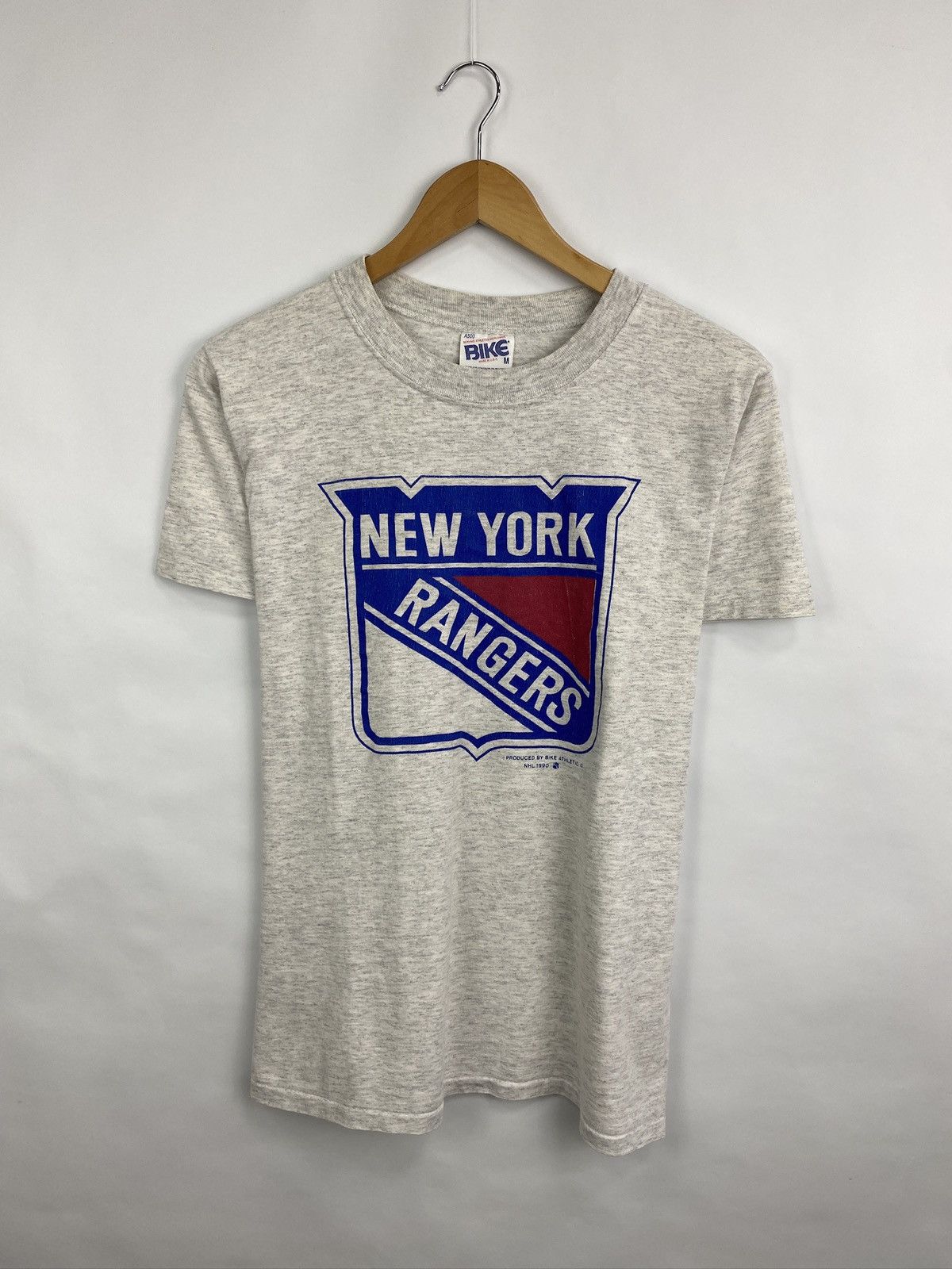 NHL 🇺🇸 Vintage 1990 New York Rangers NHL Athletic Jersey T-Shirt Size US M / EU 48-50 / 2 - 3 Thumbnail