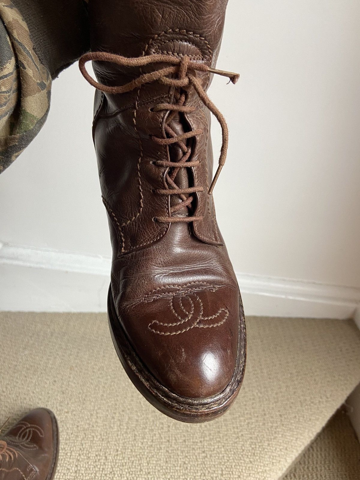 Chanel Chanel Leather Riding Boots Size US 7 / IT 37 - 17 Thumbnail