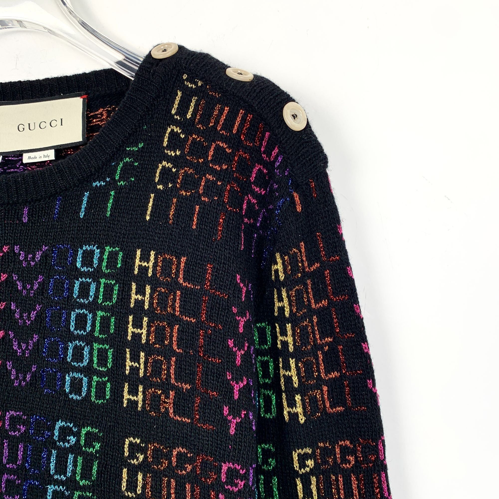 Gucci H14311 Gucci Rainbow Hollywood GG Knit Sweater Size S / US 4 / IT 40 - 3 Thumbnail
