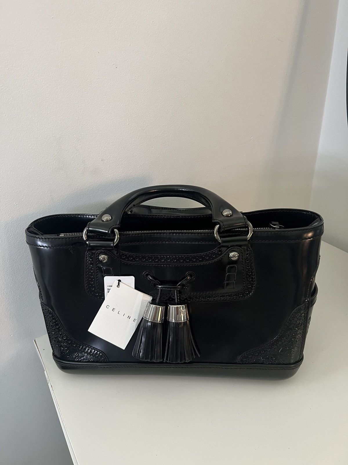 Image of Celine Vintage Tote/handbag in Black, Women's