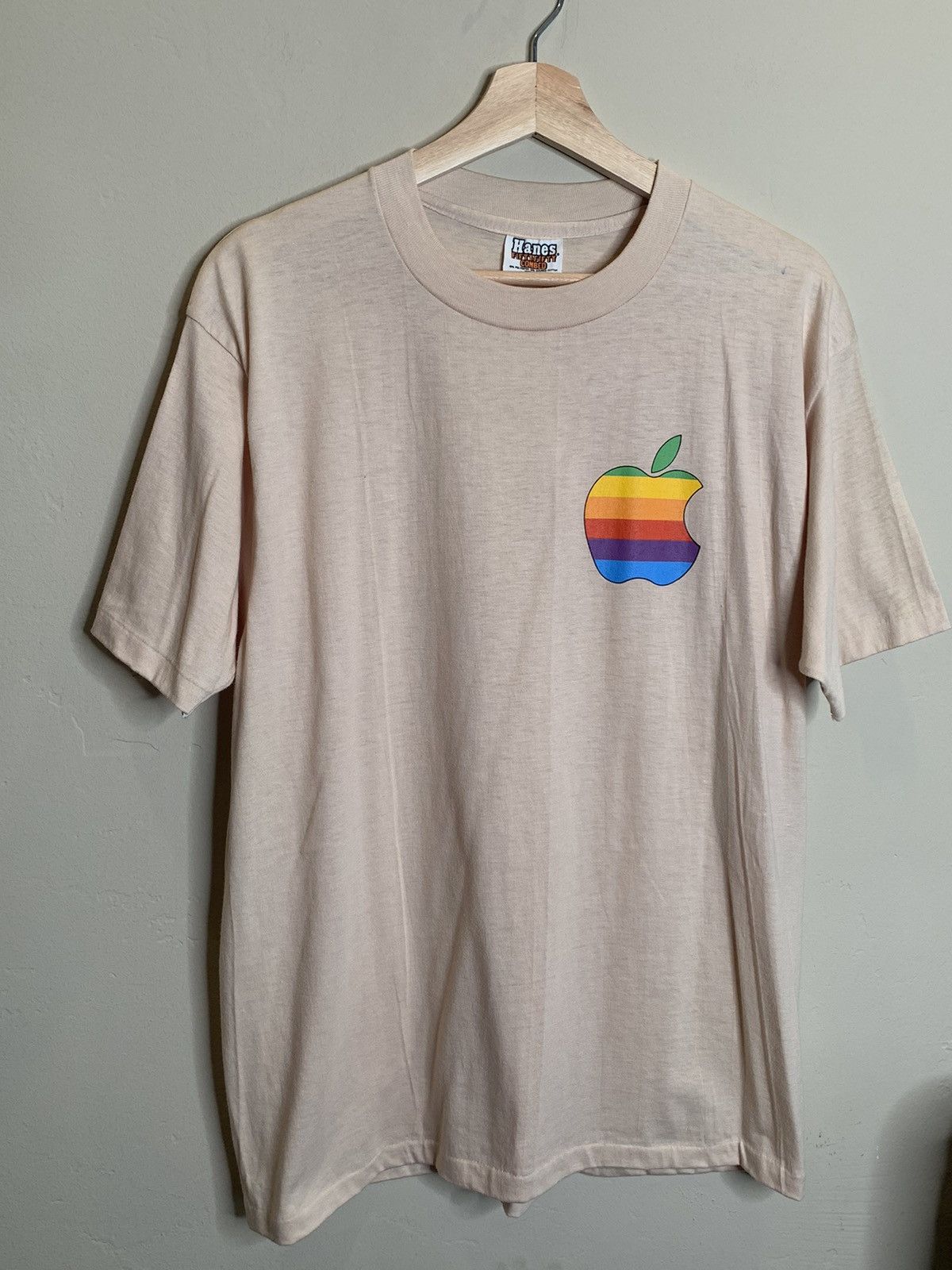 Image of Vintage 1981-1983 Apple Macintosh Single Stitch Shirt in Beige, Men's (Size XL)