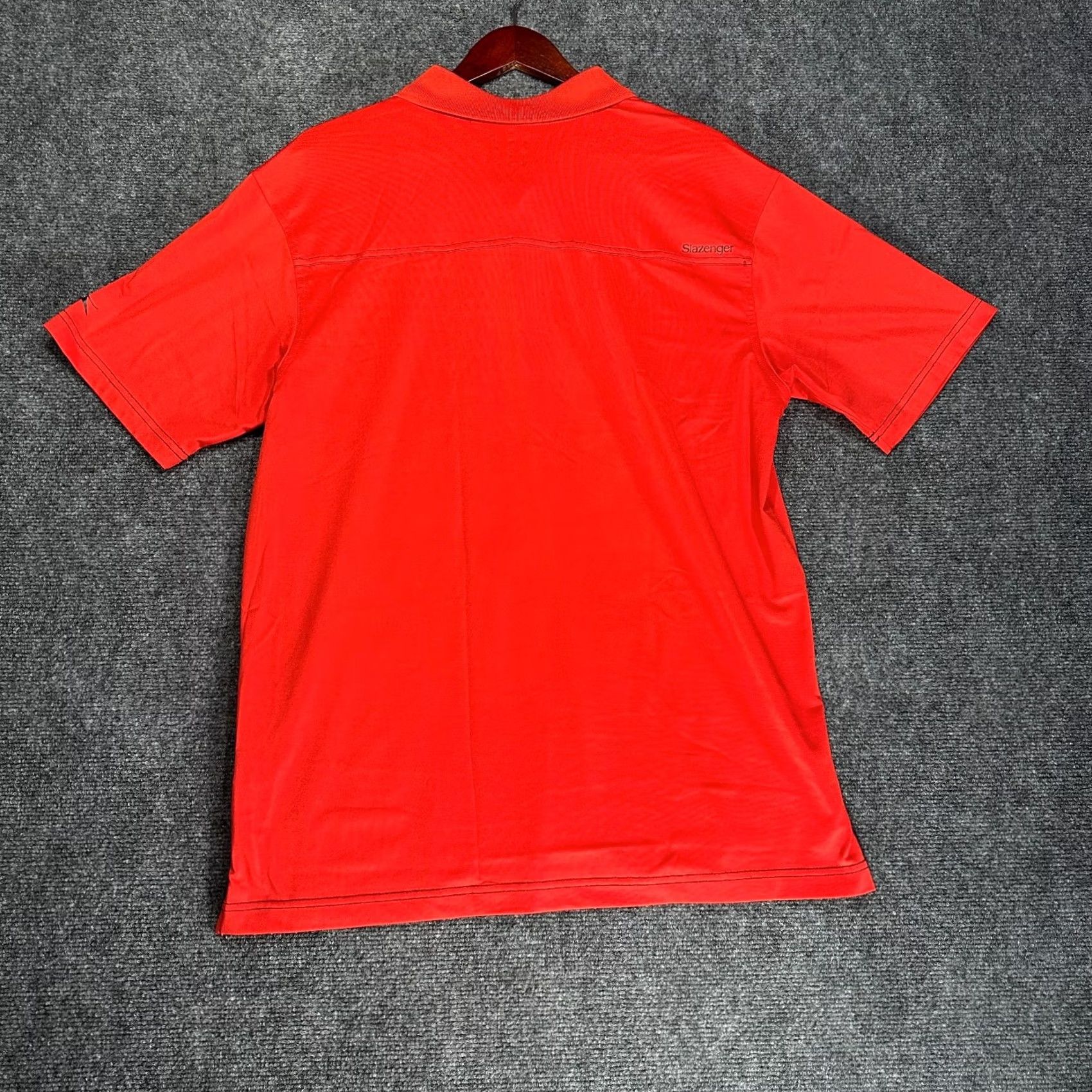 Vintage Slazenger Polo Shirt Mens L Red Stretch Short Sleeve Logo Size US L / EU 52-54 / 3 - 7 Thumbnail