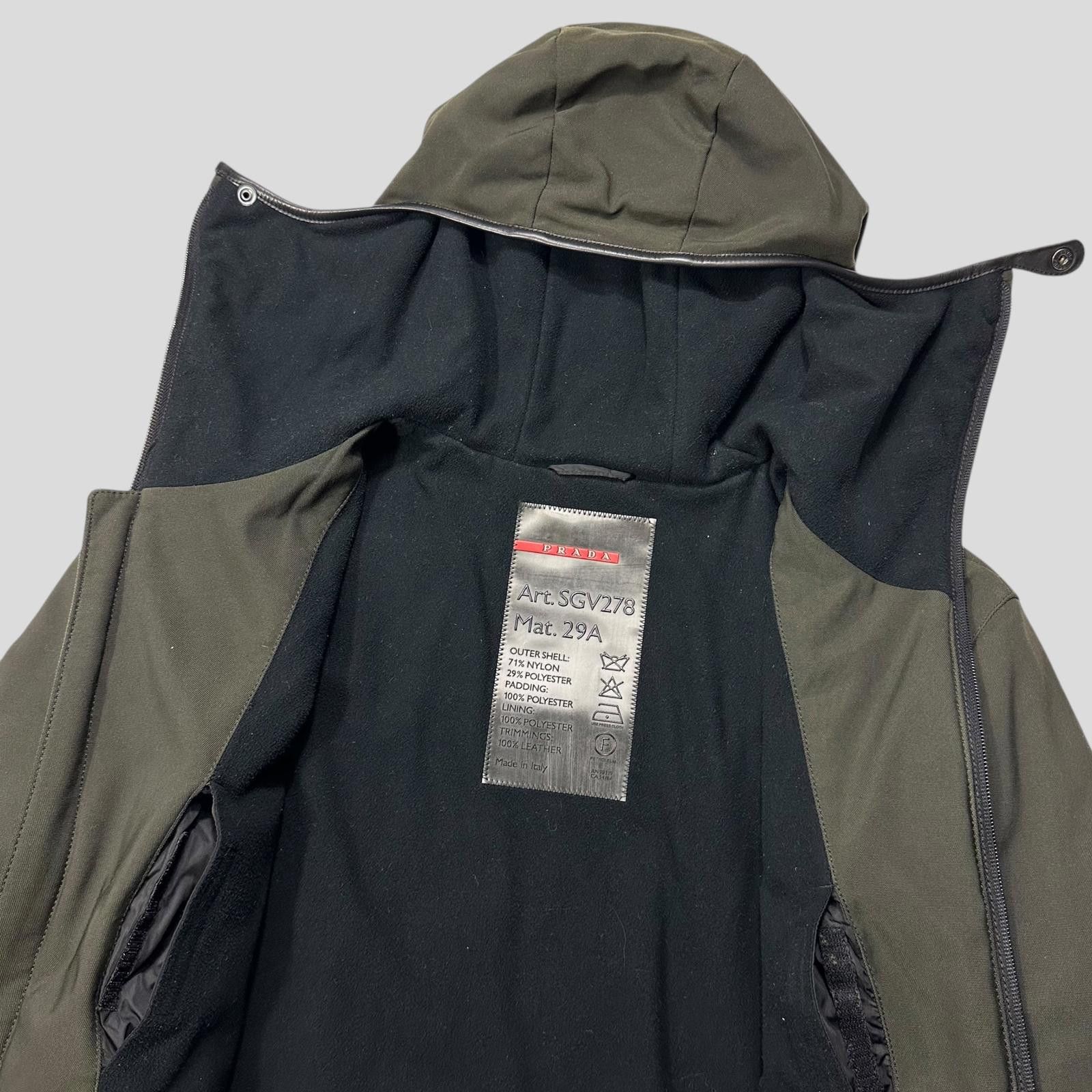 Prada Prada Sport 1999 Balaclava Fleece Lined Moto Jacket IT50 (L) Size US L / EU 52-54 / 3 - 9 Thumbnail