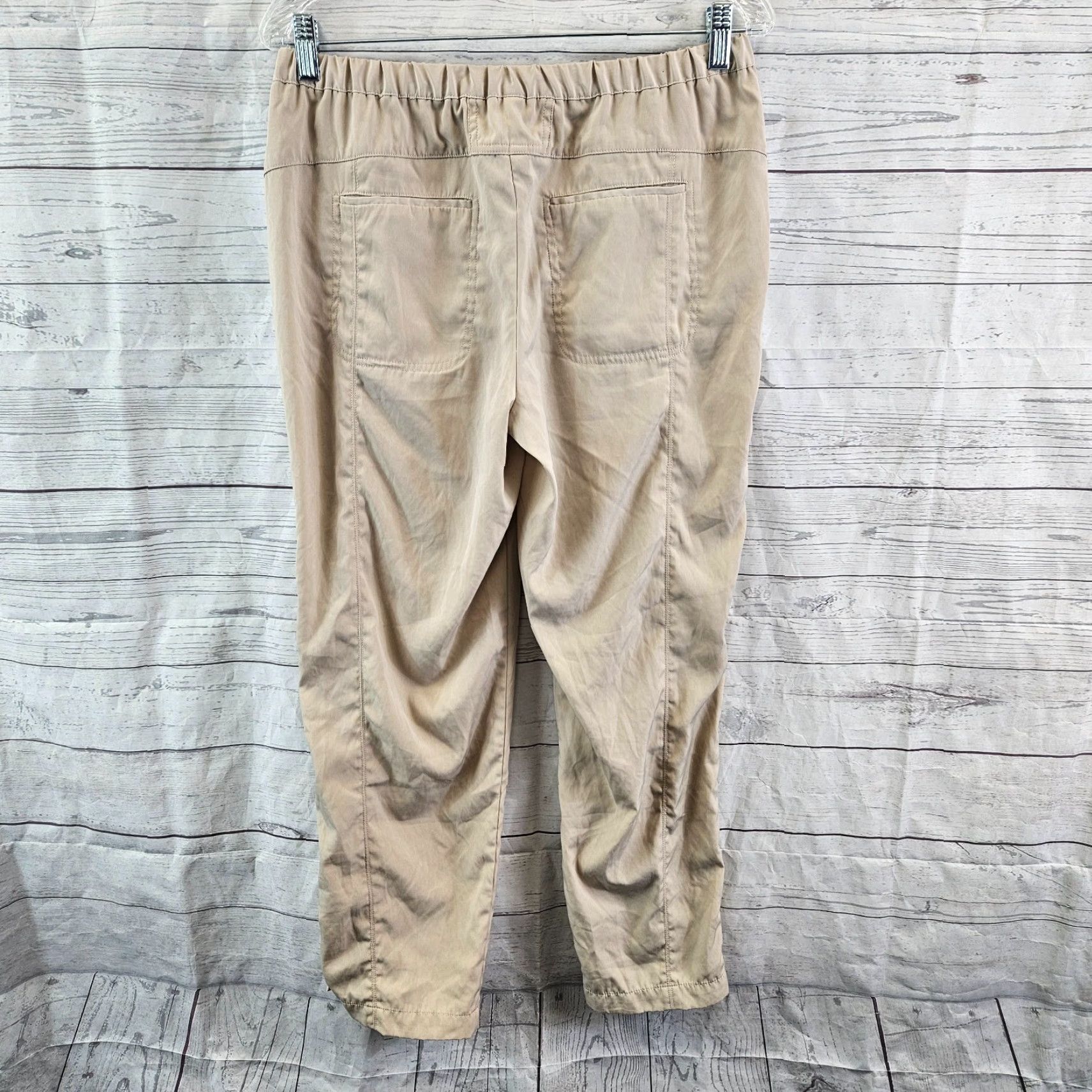 Vintage Chicos Womens Pants Sz 4 Beige Pull On Ankle Mid Rise Size 27" / US 4 / IT 40 - 3 Thumbnail