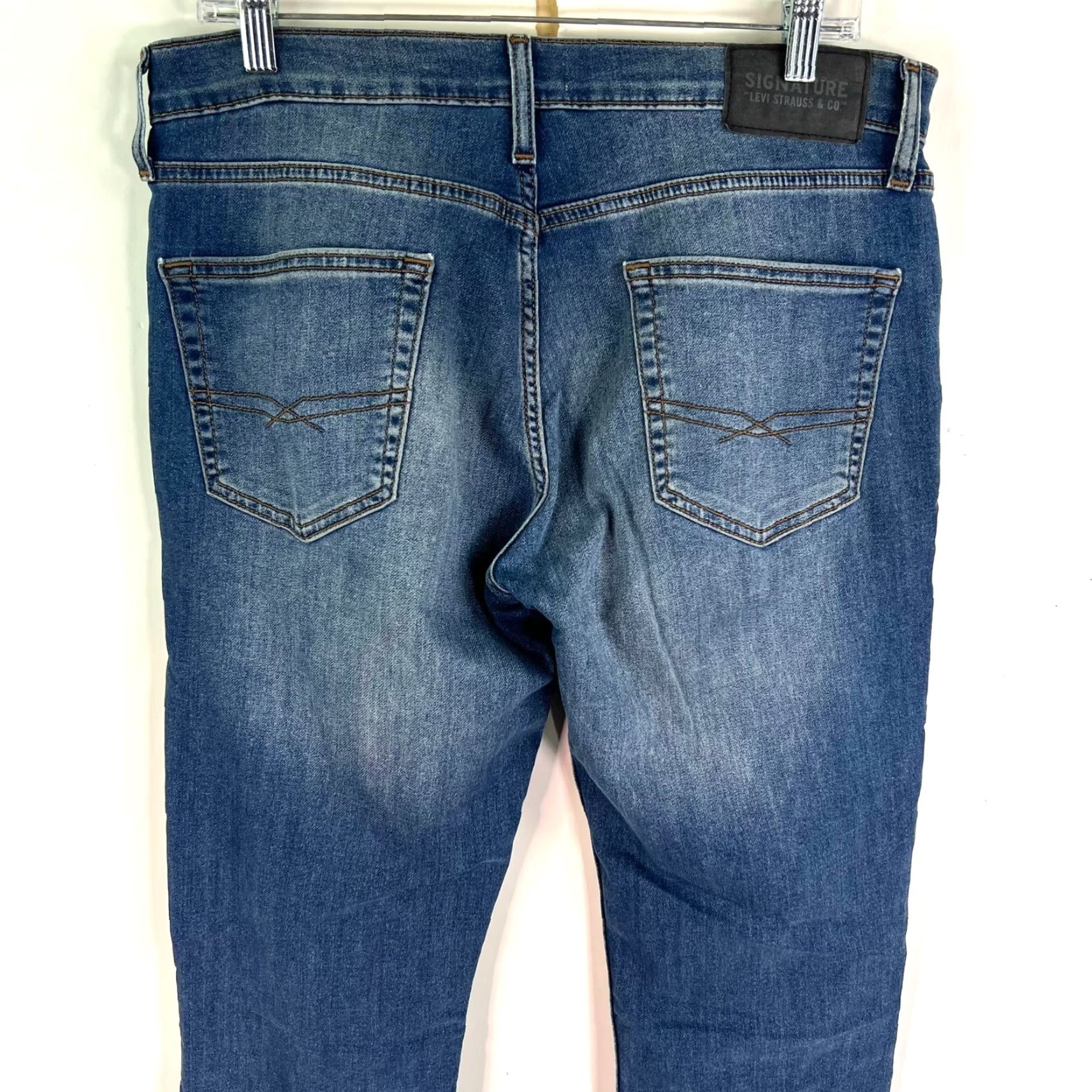 Levi's Levi's Signature Jeans 5-Pocket Denim Blue Straight Mens Size 32 Regular Inseam 32 blue Size US 32 / EU 48 - 6 Thumbnail