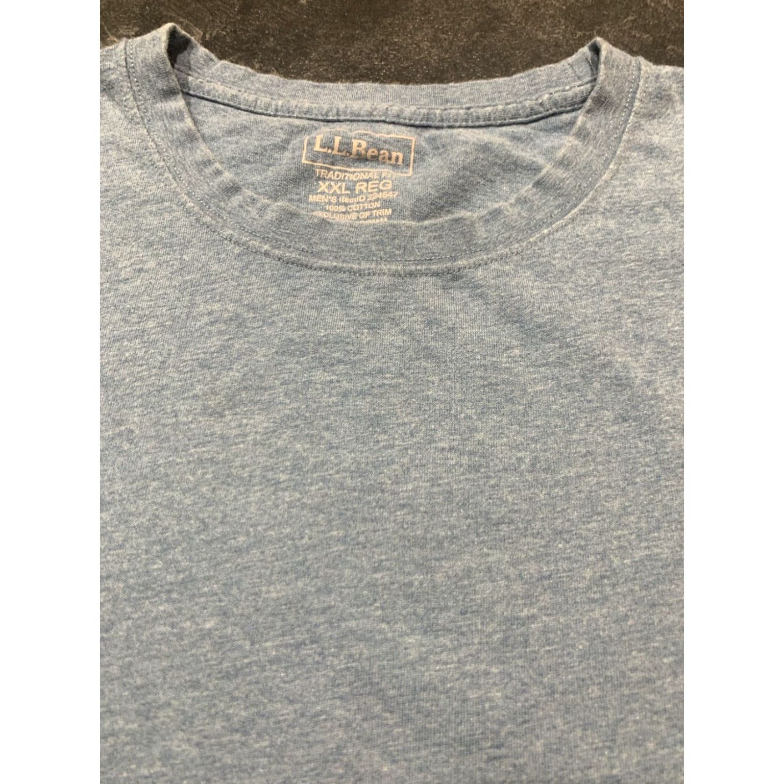 Vintage L.L. Bean T-Shirt Mens 2XL Blue Solid Crew Neck Activewear Short Sleeve Summer Casual Size US XXL / EU 58 / 5 - 6 Thumbnail