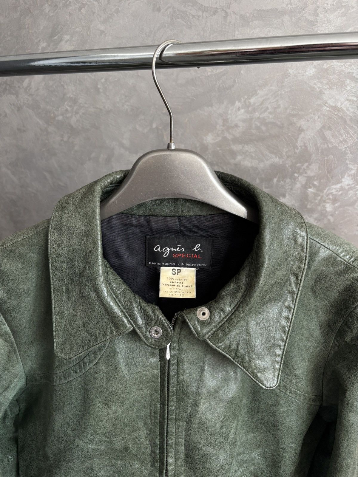 agnes b. Agnes B. Special Cattle Skin Leather Jacket Women's size S Size S / US 4 / IT 40 - 3 Thumbnail