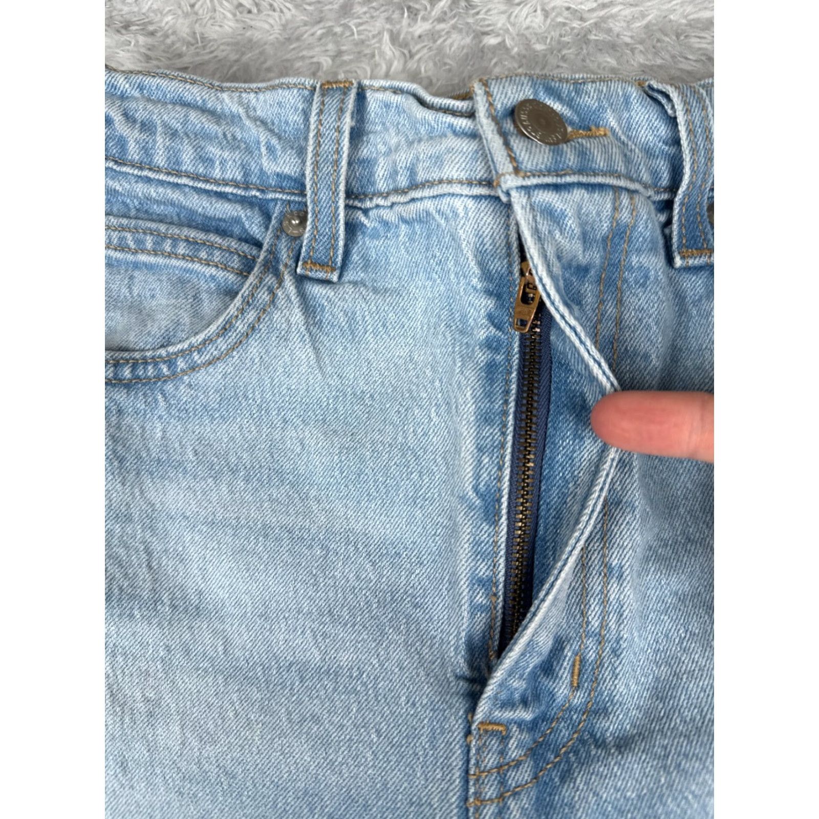 Levi's Levi's Women's Jeans 28 Blue Light Wash Denim Straight Fit High Rise 70s Retro Style Size 28" / US 6 / IT 42 - 5 Thumbnail