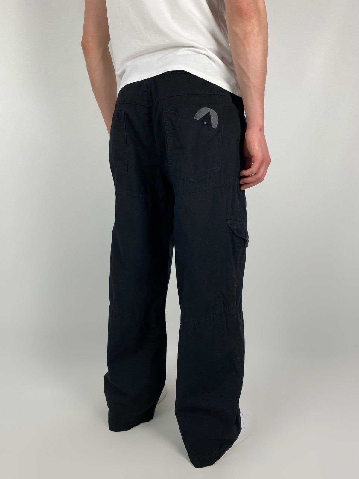 Airwalk 2000’s Vintage Airwalk Black Ripstop Baggy Cargo Pants Size US 35 - 3 Thumbnail