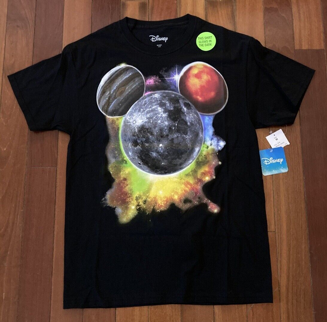 Designer × Disney New Disney Mens Glow In The Dark Mickey T Shirt Size Medium Size US M / EU 48-50 / 2 - 1 Thumbnail