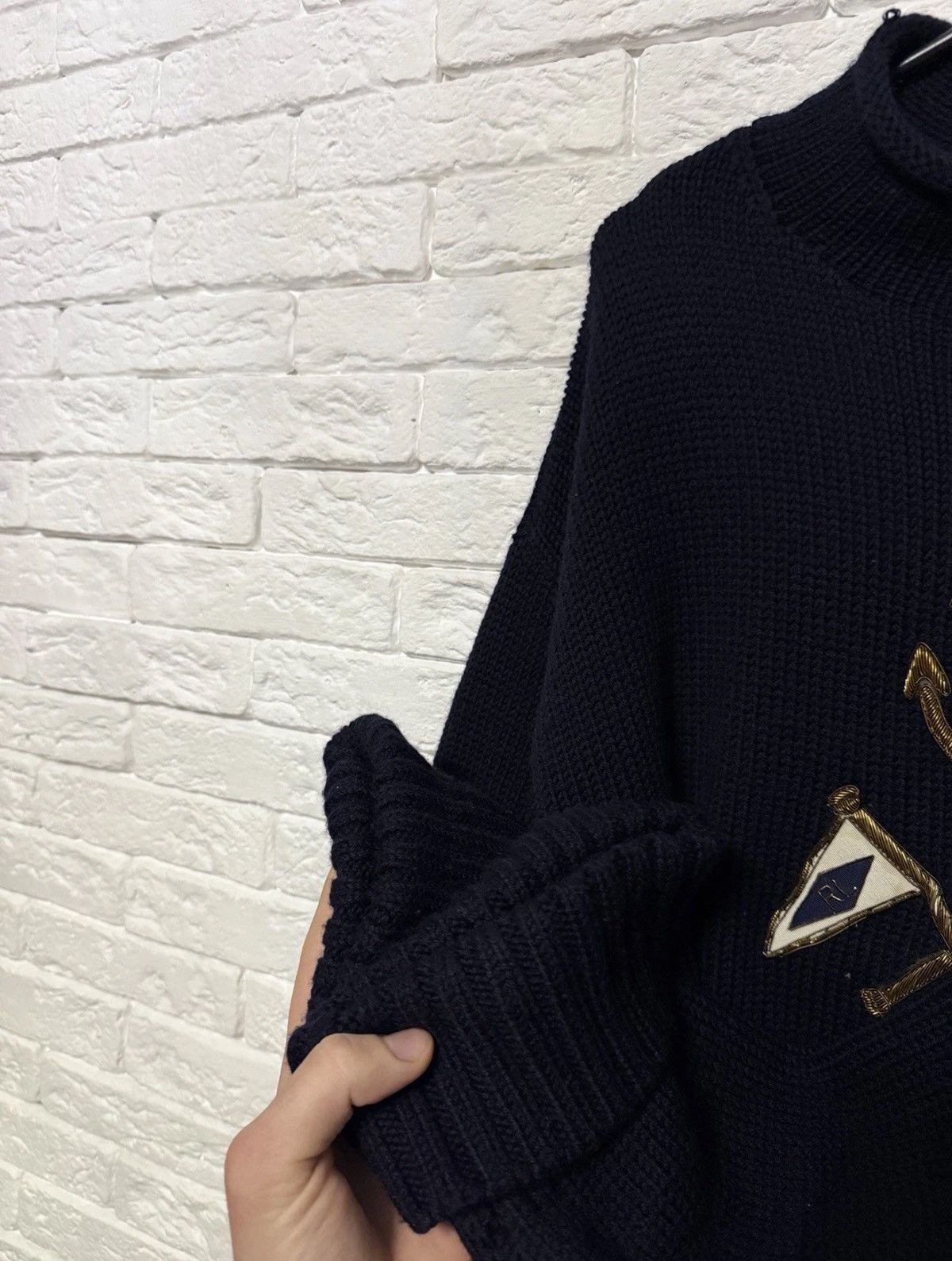 Polo Ralph Lauren Rare Polo Ralph Women Lauren Knit Sweater RL Flag Anchor Size M / US 6-8 / IT 42-44 - 5 Thumbnail