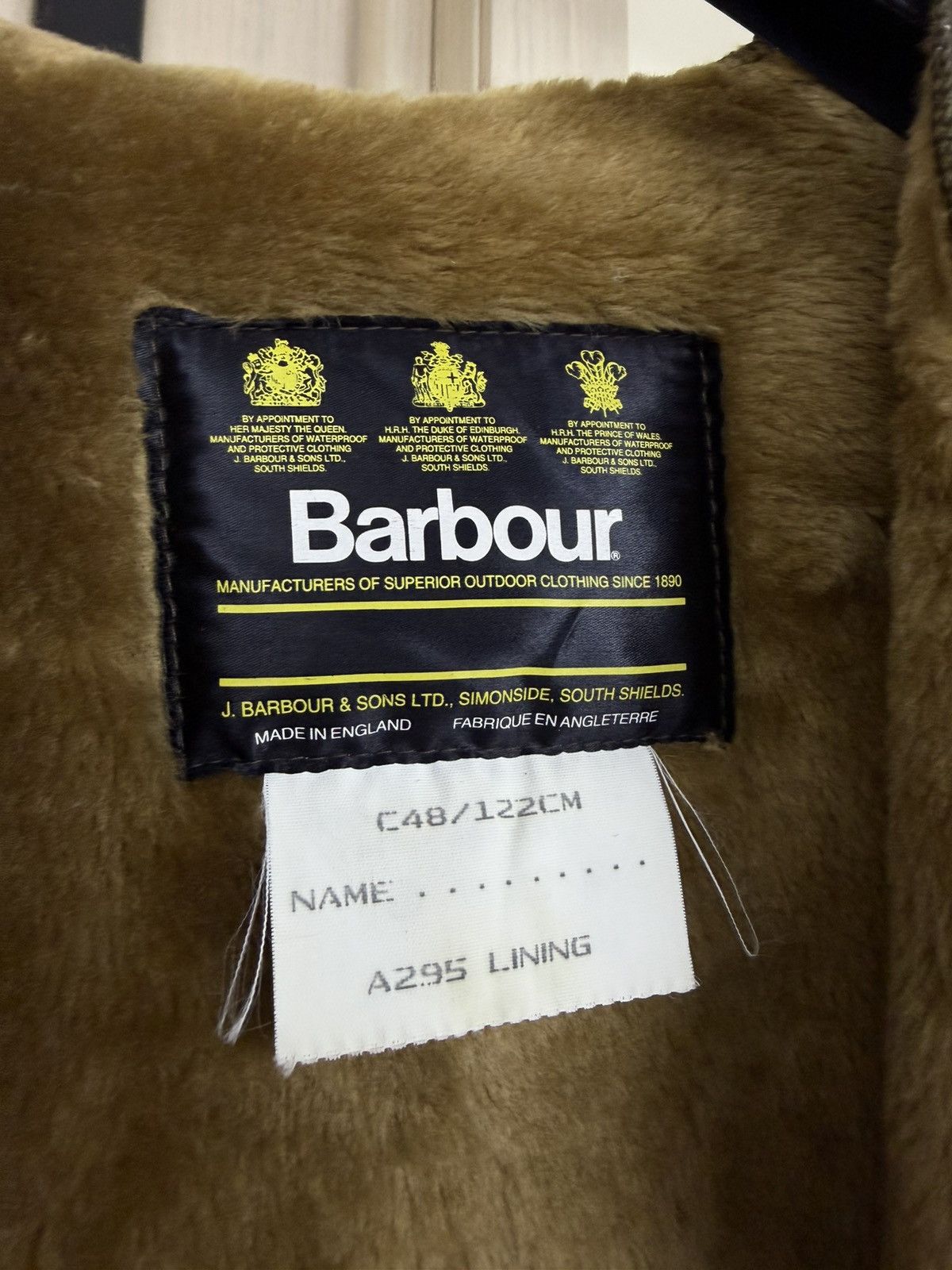 Barbour Barbour A297 Acrylic Lining Warm Pile Liner For Wax Jacket Size US XL / EU 56 / 4 - 8 Thumbnail
