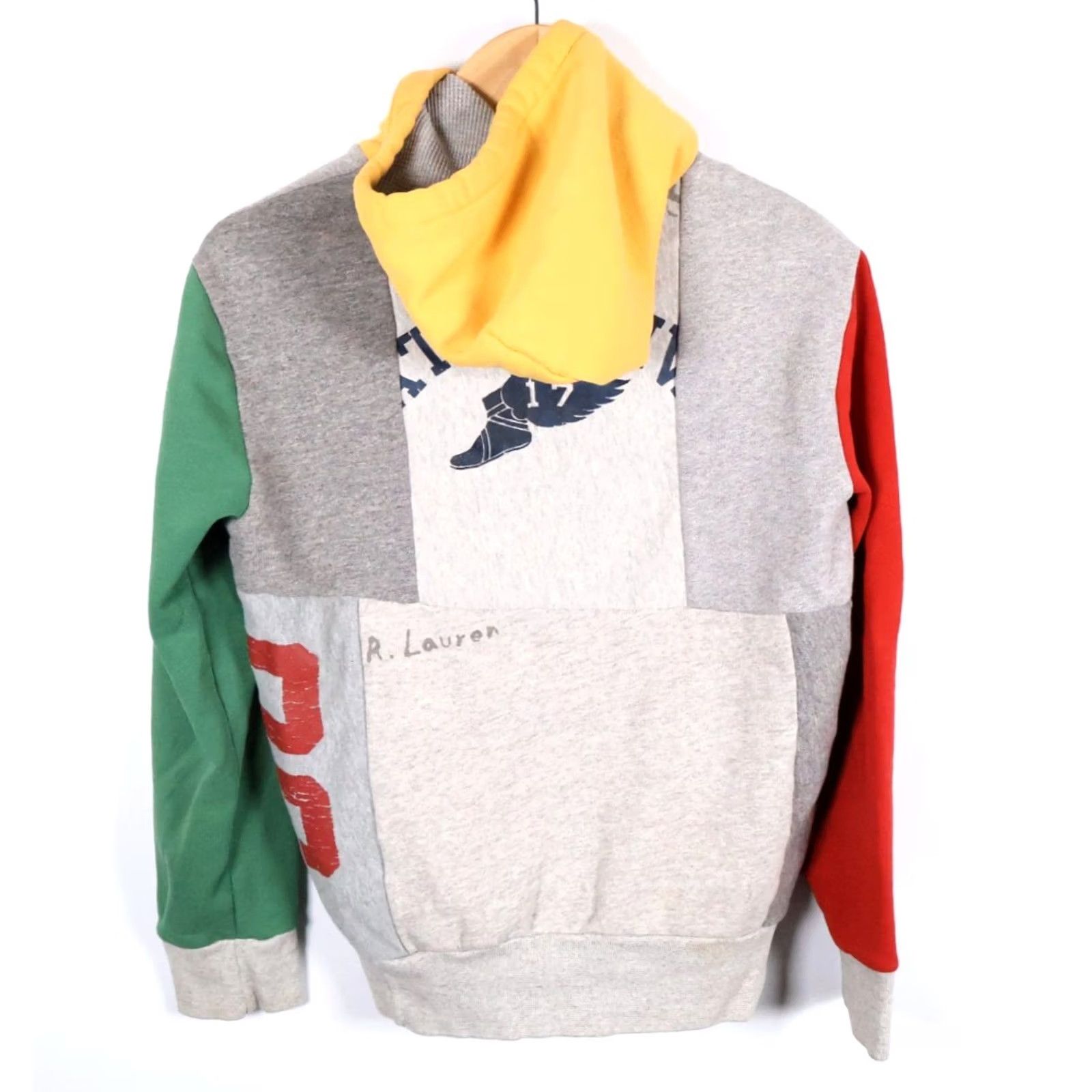 Polo Ralph Lauren Polo Ralph Lauren Hoodie Shirt Men's Small Gray Patchwork Colorblock Varsity Stencil Colorful 90s Retro Size US S / EU 44-46 / 1 - 2 Thumbnail
