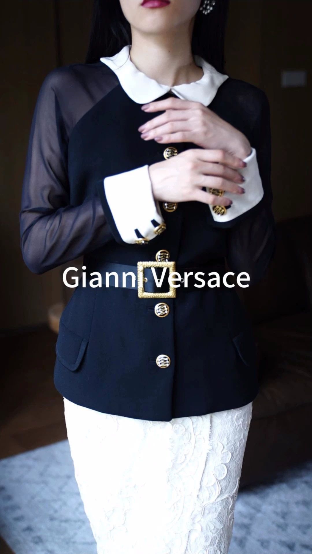 Versace Versace Silk-Wool Colorblock Blazer 44 (M/L) Size M / US 6-8 / IT 42-44 - 1 Thumbnail