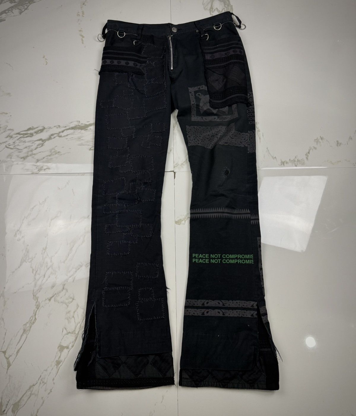 Undercover Undercover SS03 Scab Peace Not Compromise Pants Size US 28 / EU 44 - 1 Thumbnail